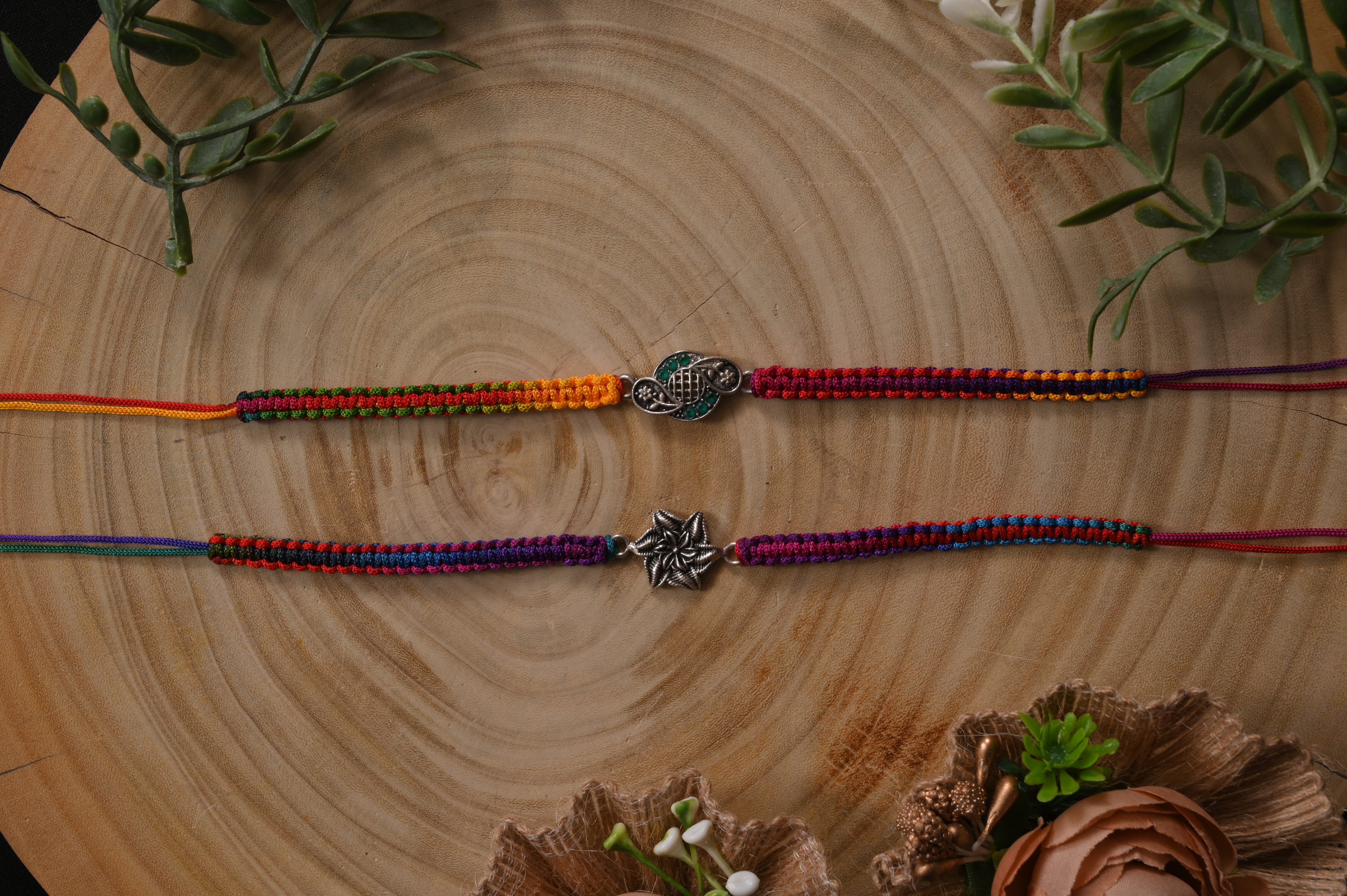 Elegant Set of Two Rakhi
