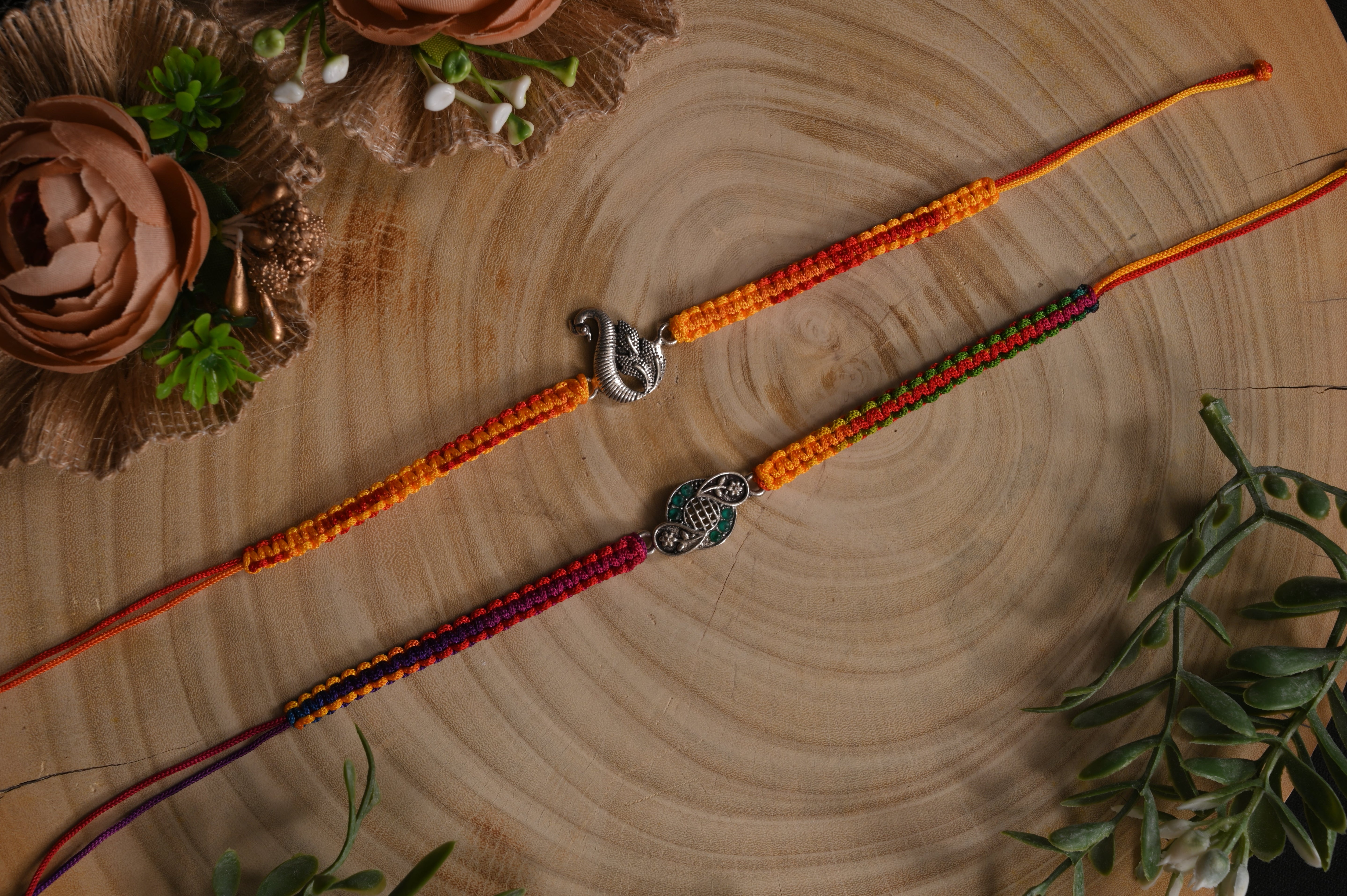 Elegant Set of Two Rakhi