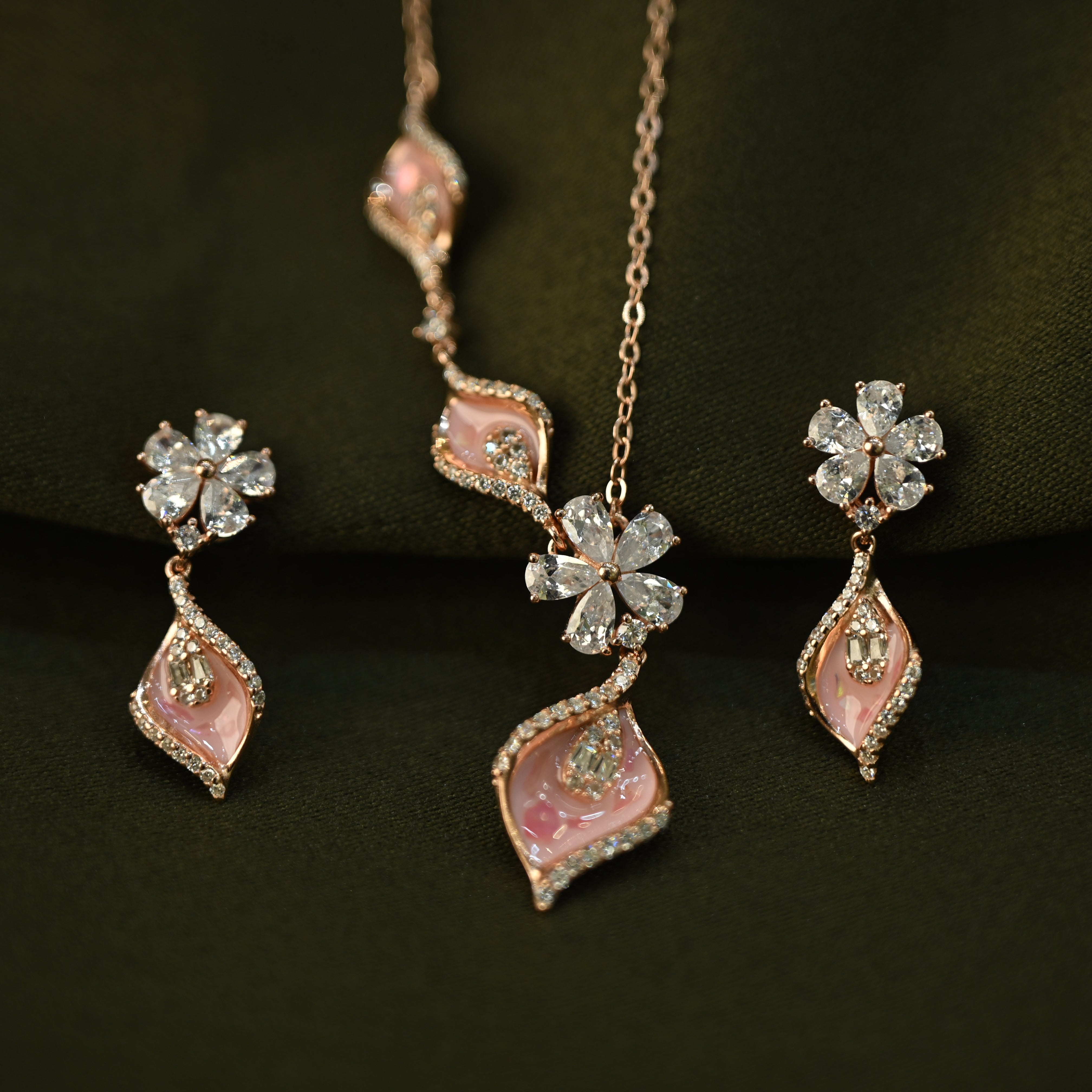 Gemstone Necklace & Earring Set