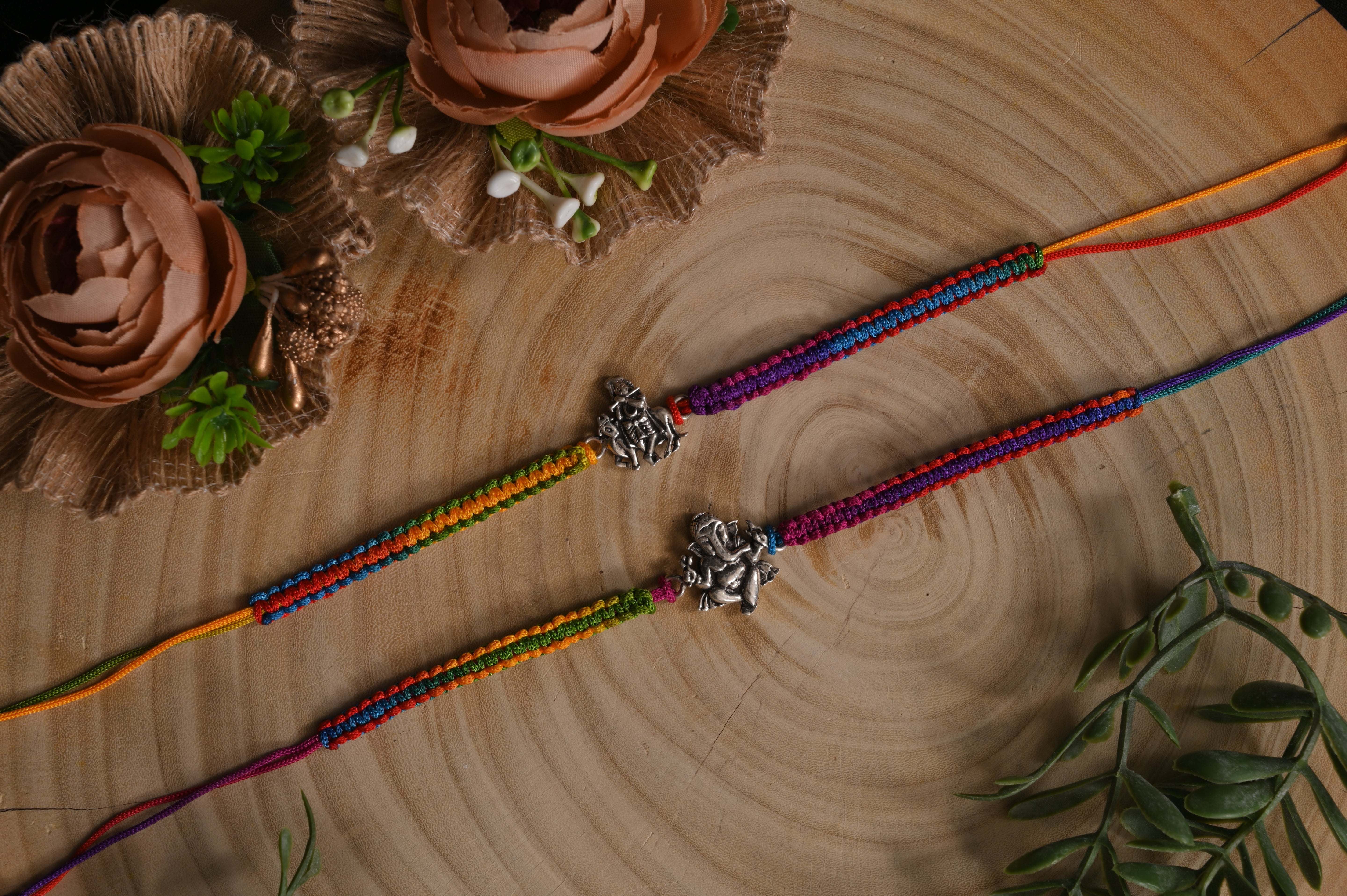 Elegant Set of Two Rakhi