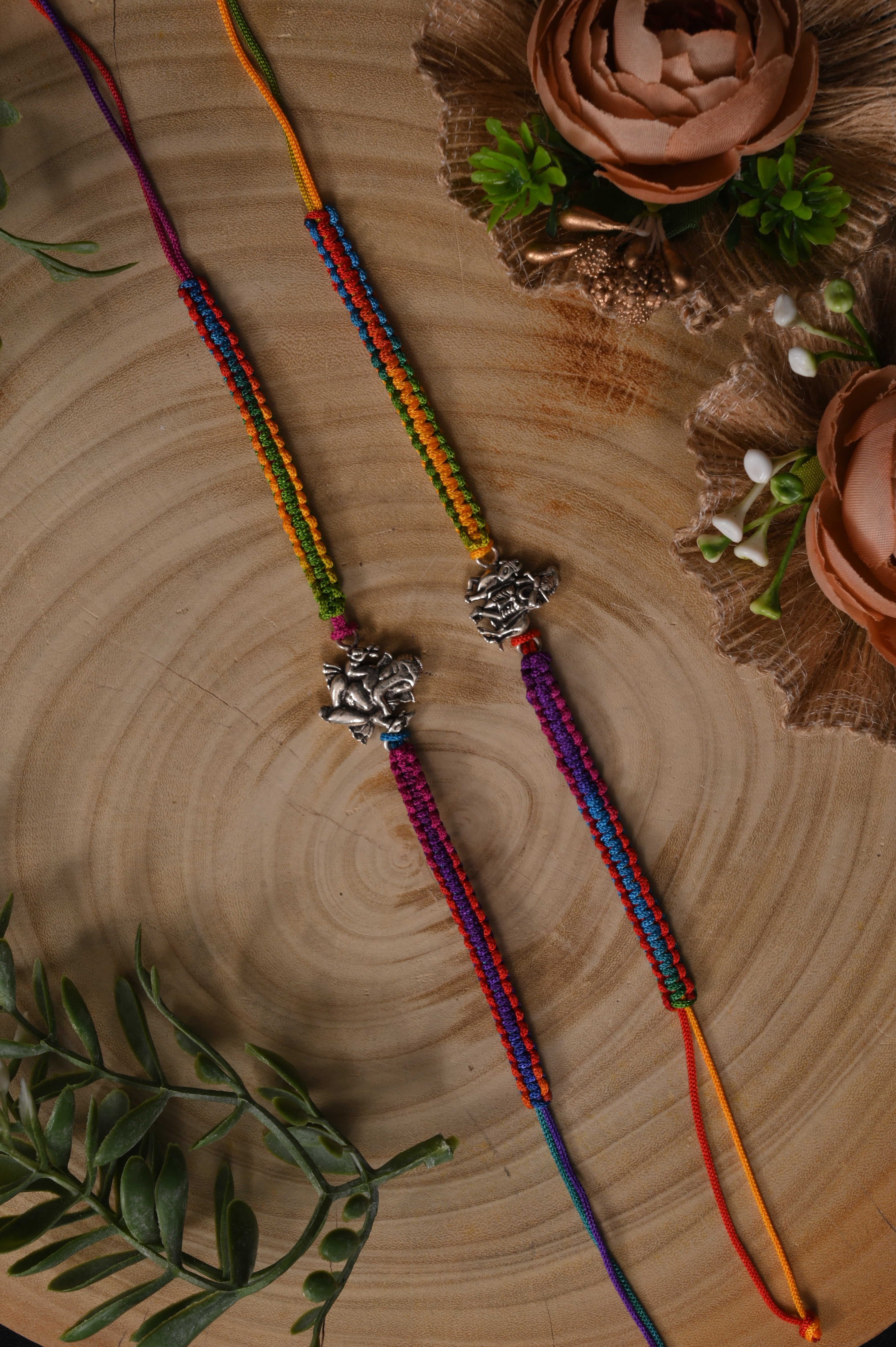 Elegant Set of Two Rakhi