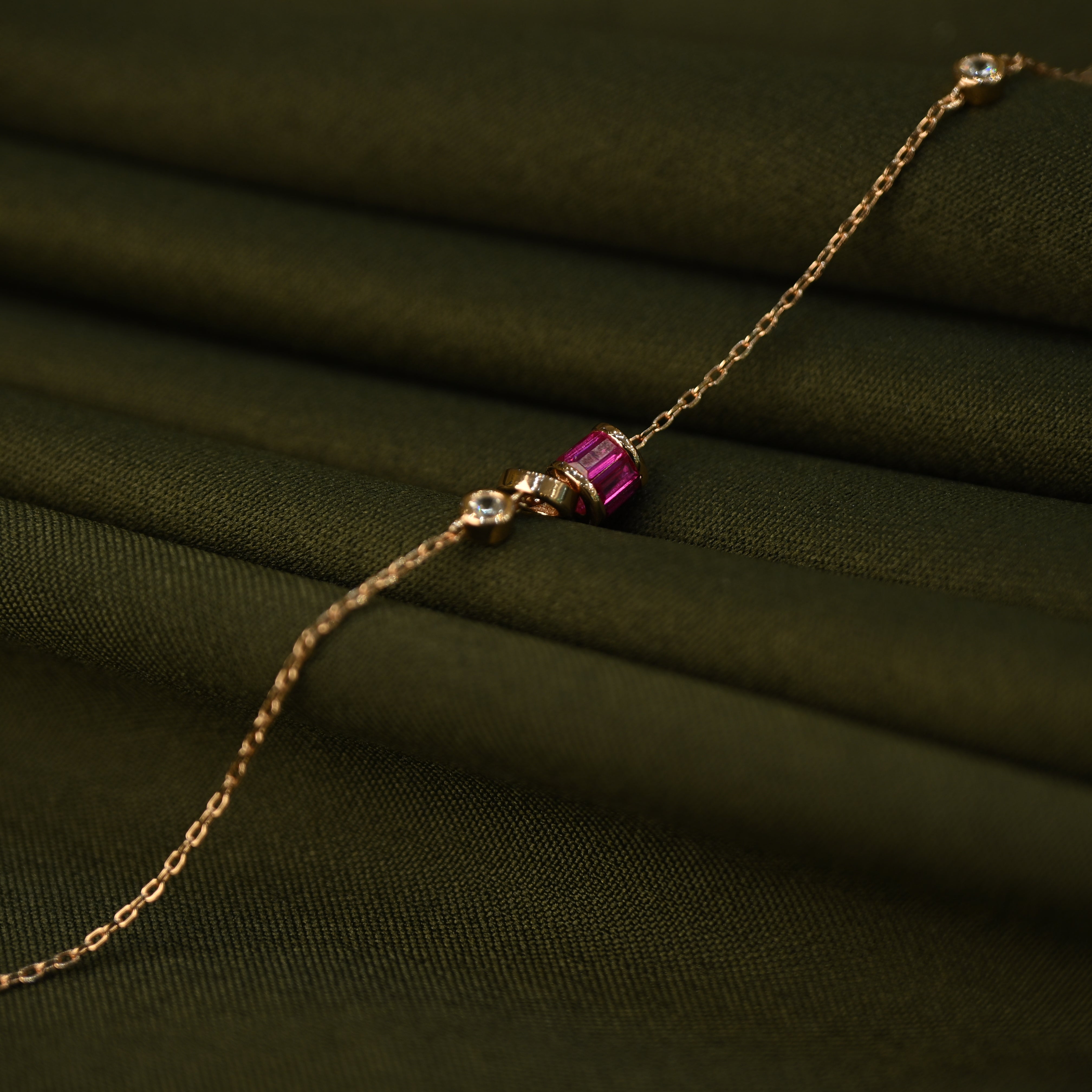 Ruby Infinity Bracelet