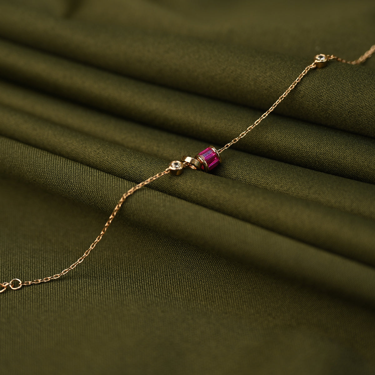 Ruby Infinity Bracelet