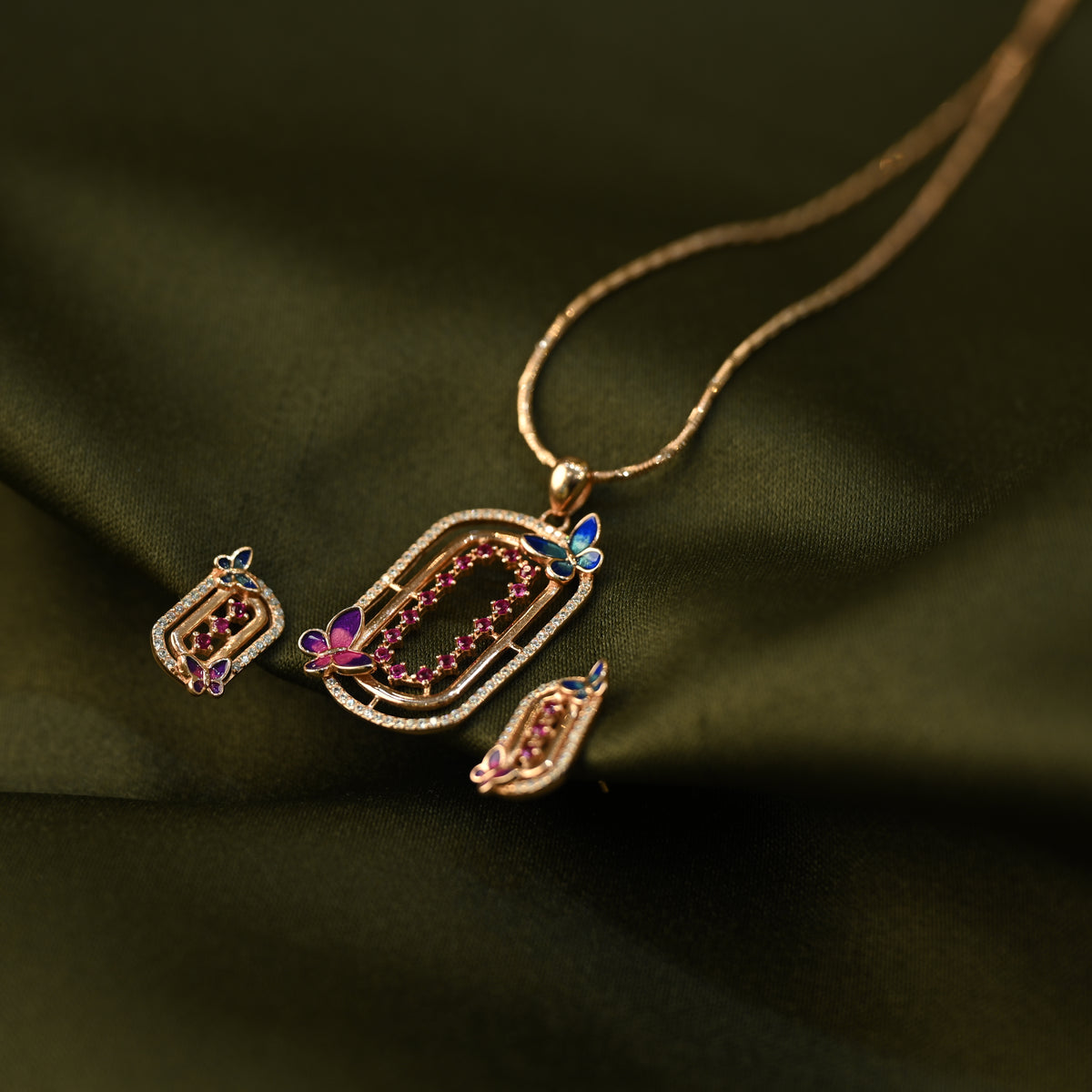Butterfly Pendant Set