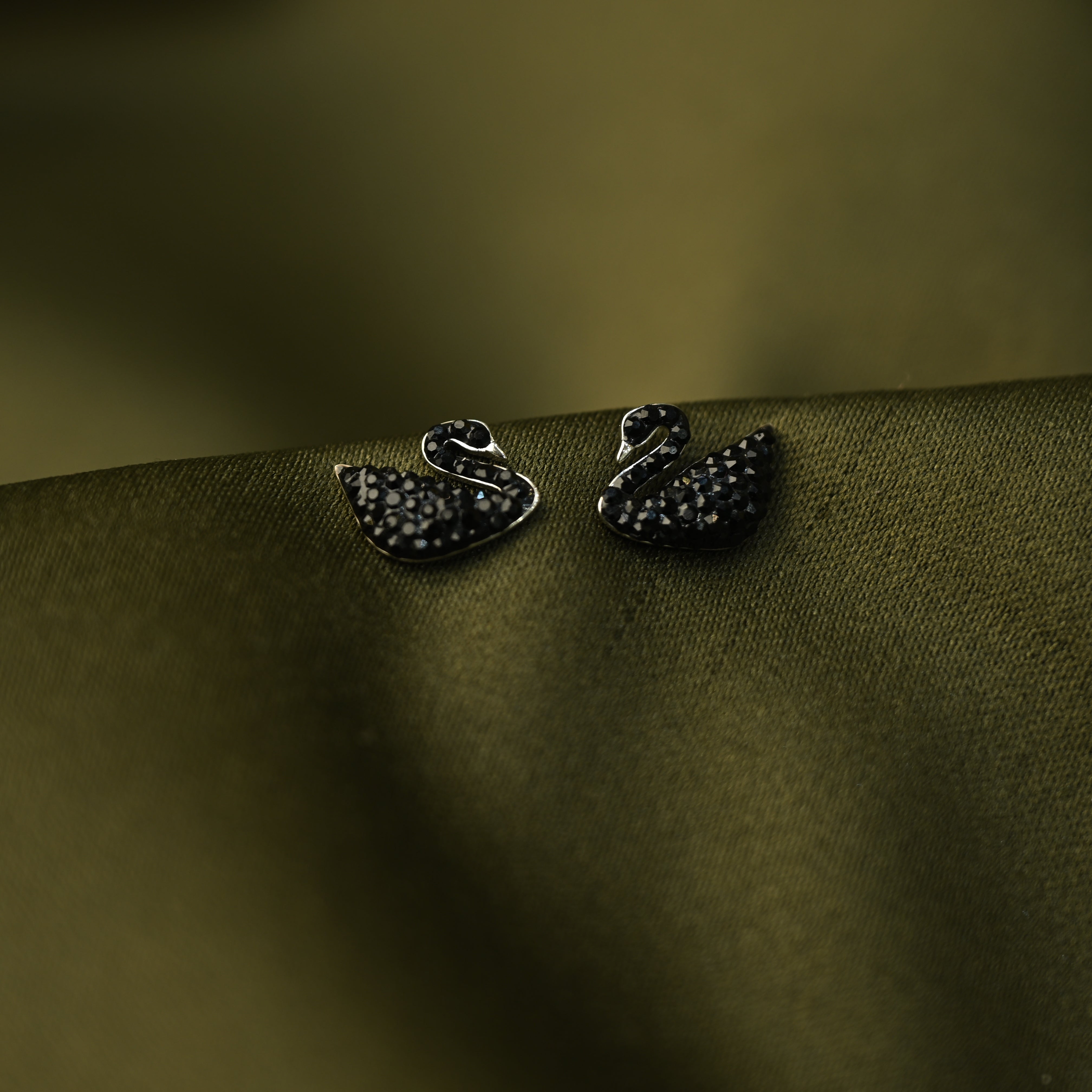 Black Swan Stud Earrings