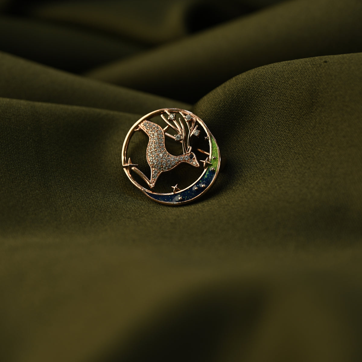 Celestial Deer Brooch