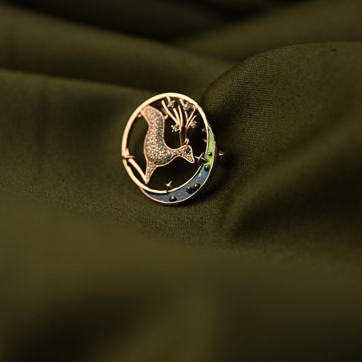Celestial Deer Brooch
