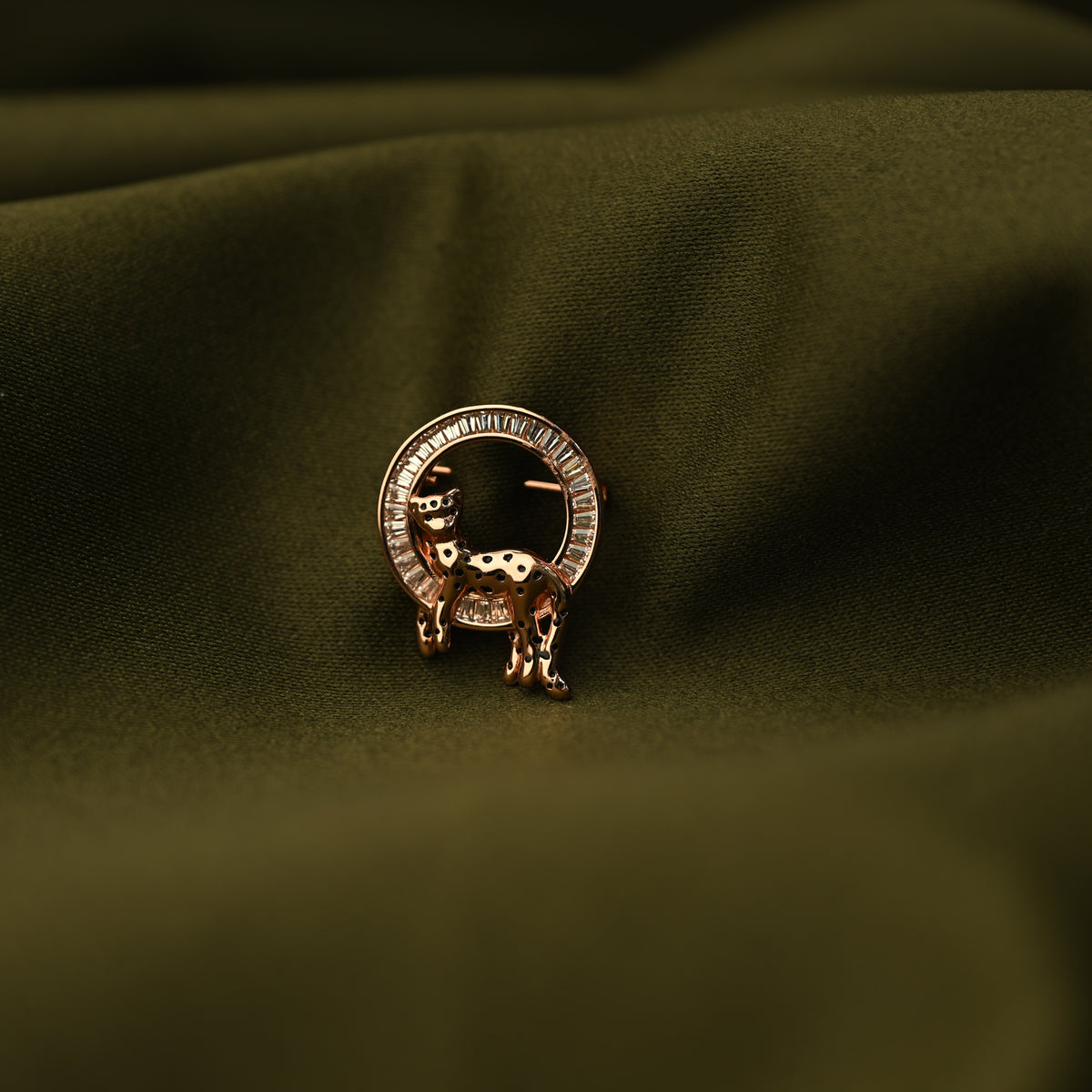 Leopard Halo Brooch