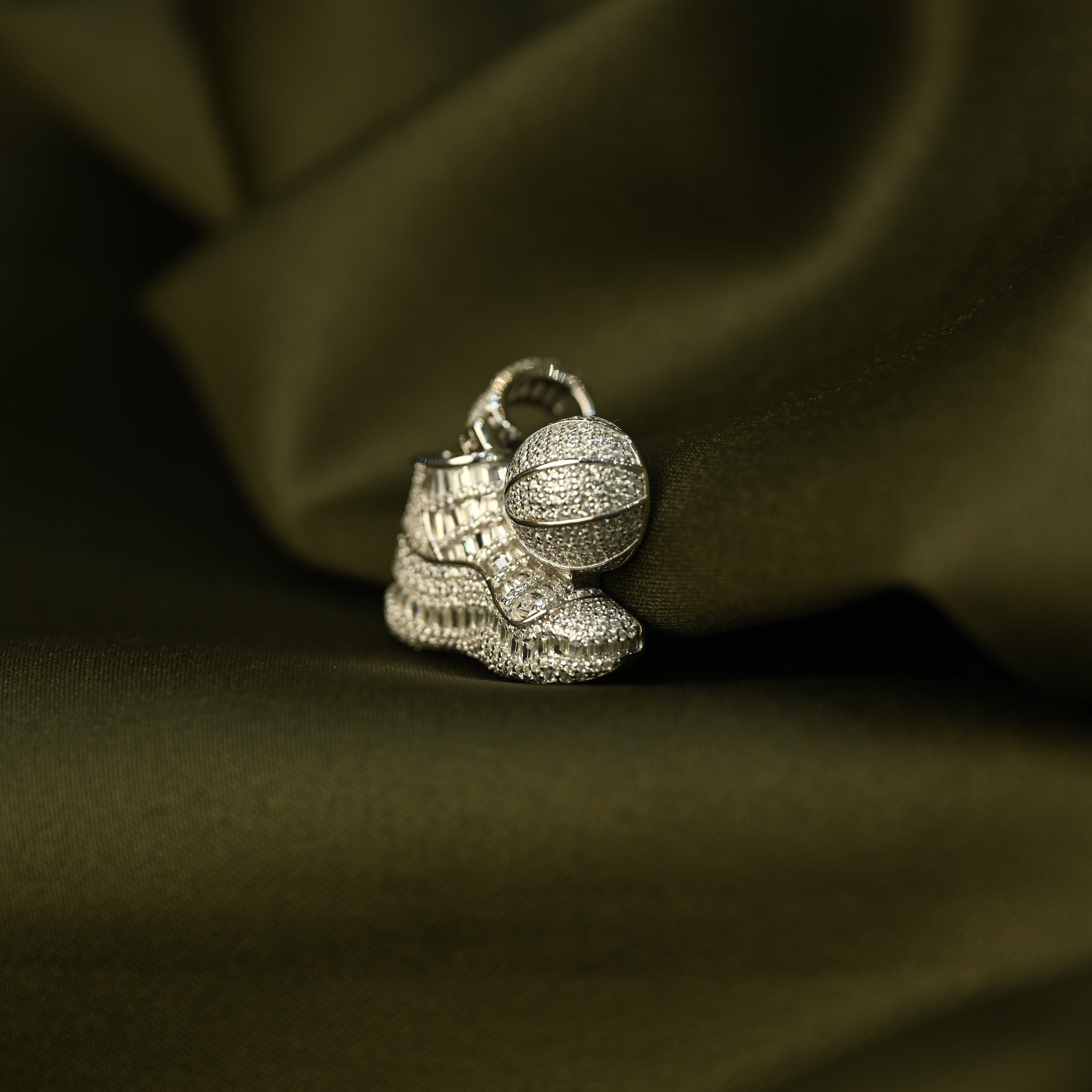Diamond Basketball Pendant