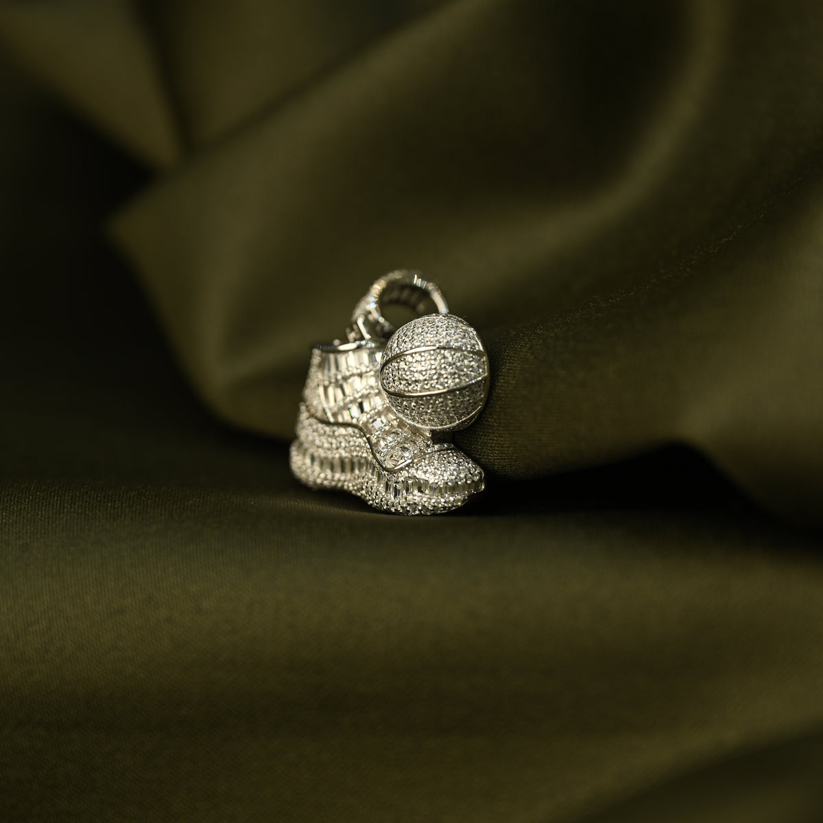 Diamond Basketball Pendant