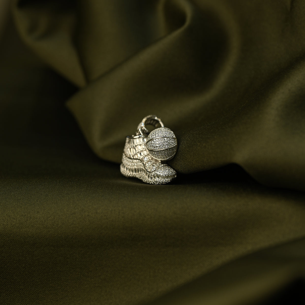 Diamond Basketball Pendant