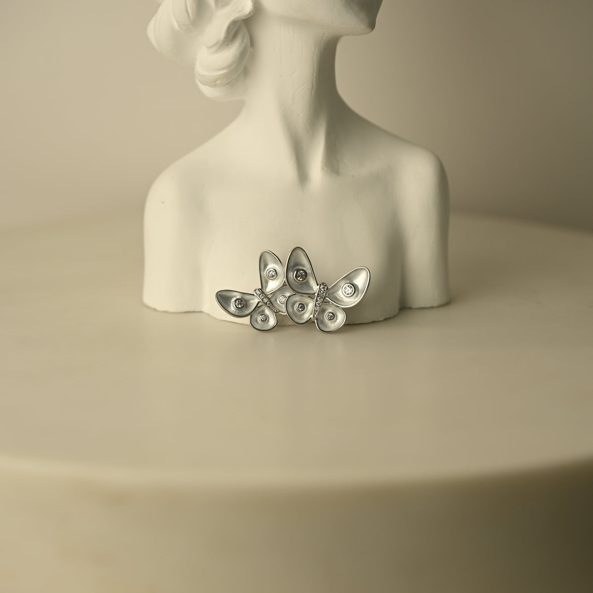 Diamond Butterfly Brooch