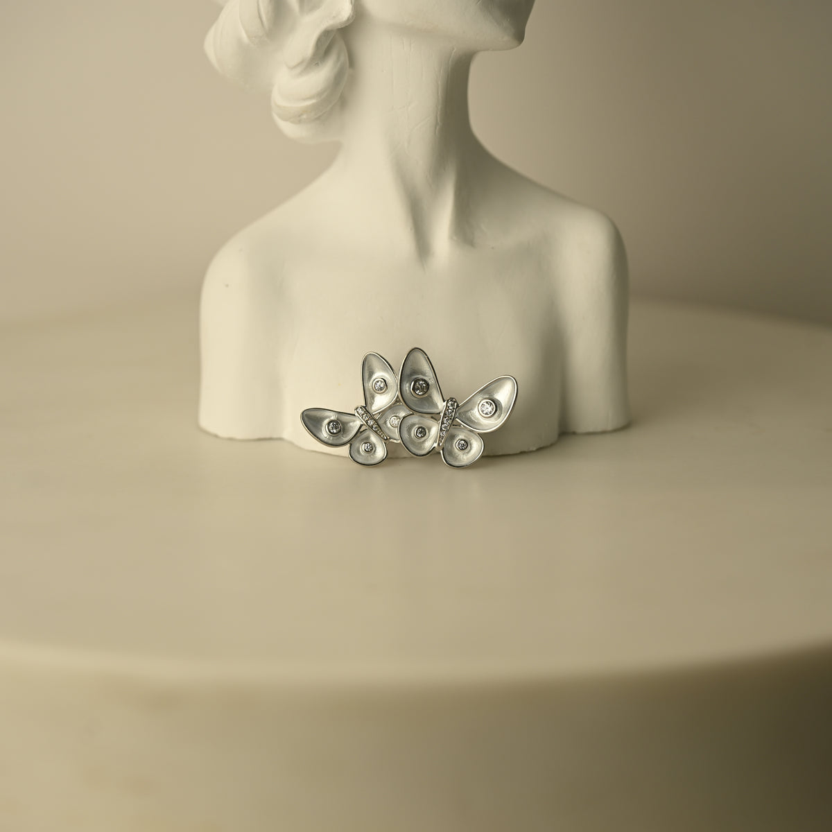 Diamond Butterfly Brooch