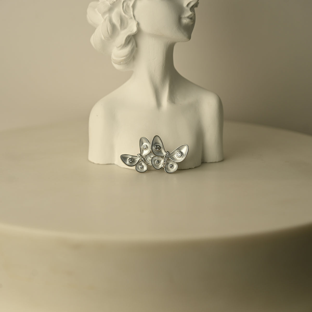 Diamond Butterfly Brooch