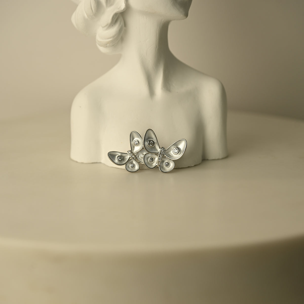 Diamond Butterfly Brooch