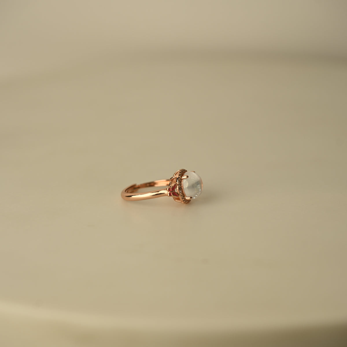 Crystal Butterfly Dome Ring