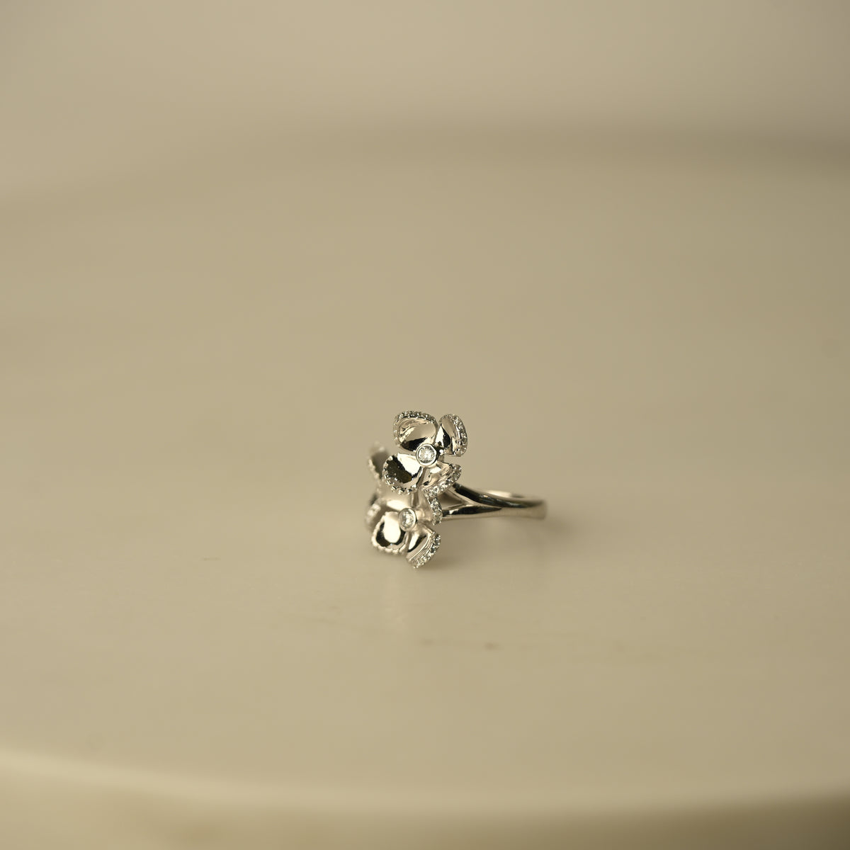 Pearl & Crystal Tree of Life Ring