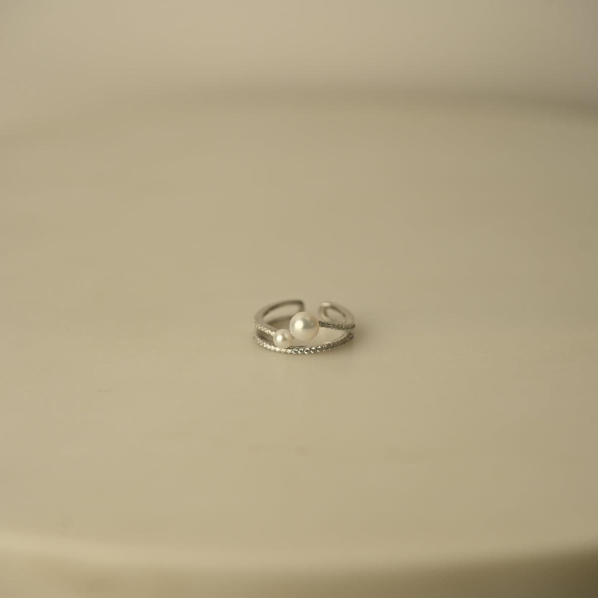Pearl Double Band Ring