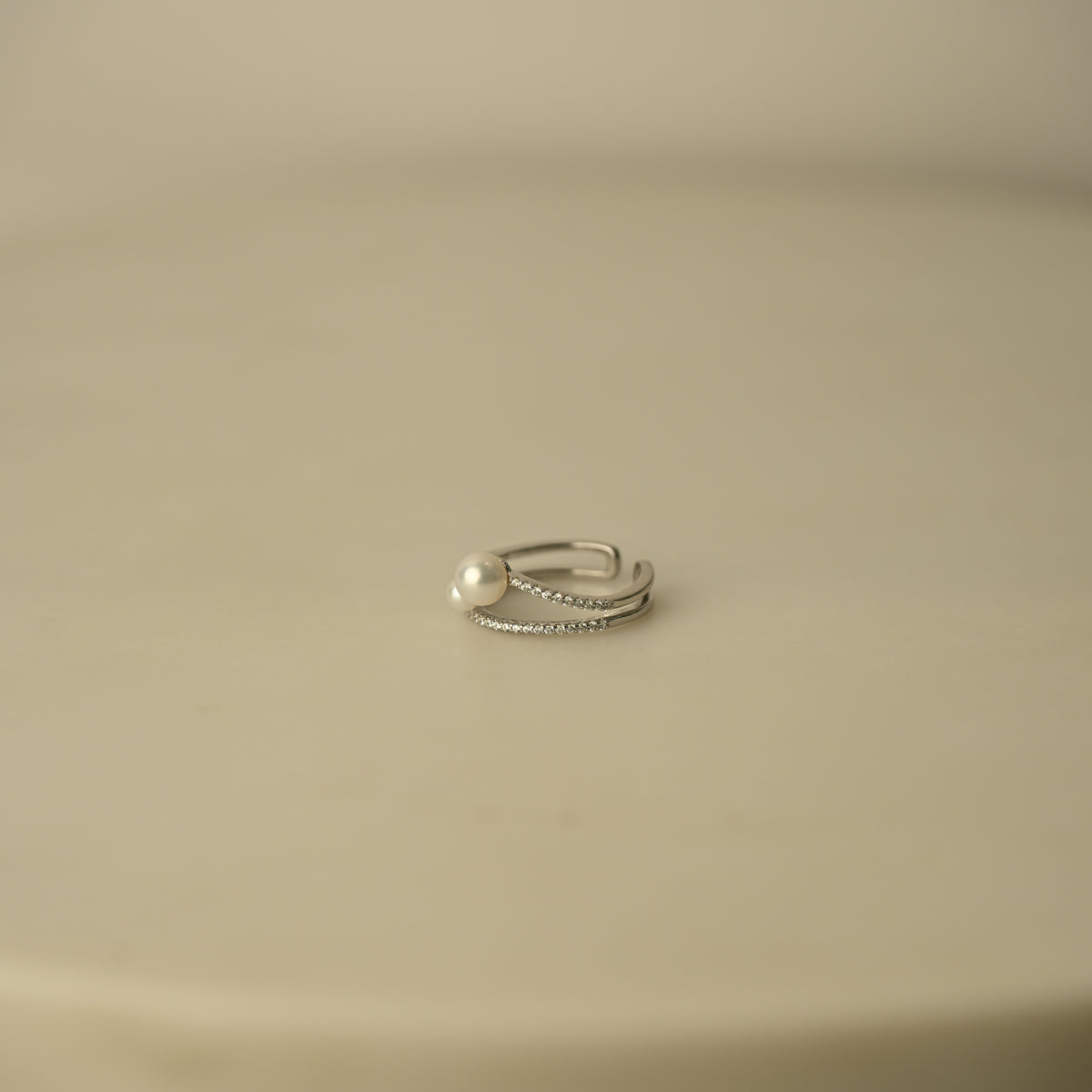 Pearl Double Band Ring