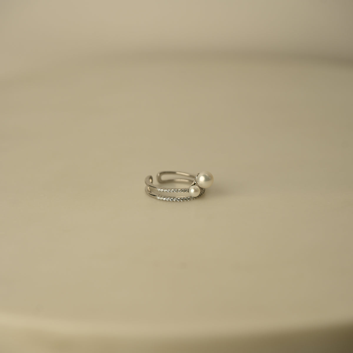 Pearl Double Band Ring