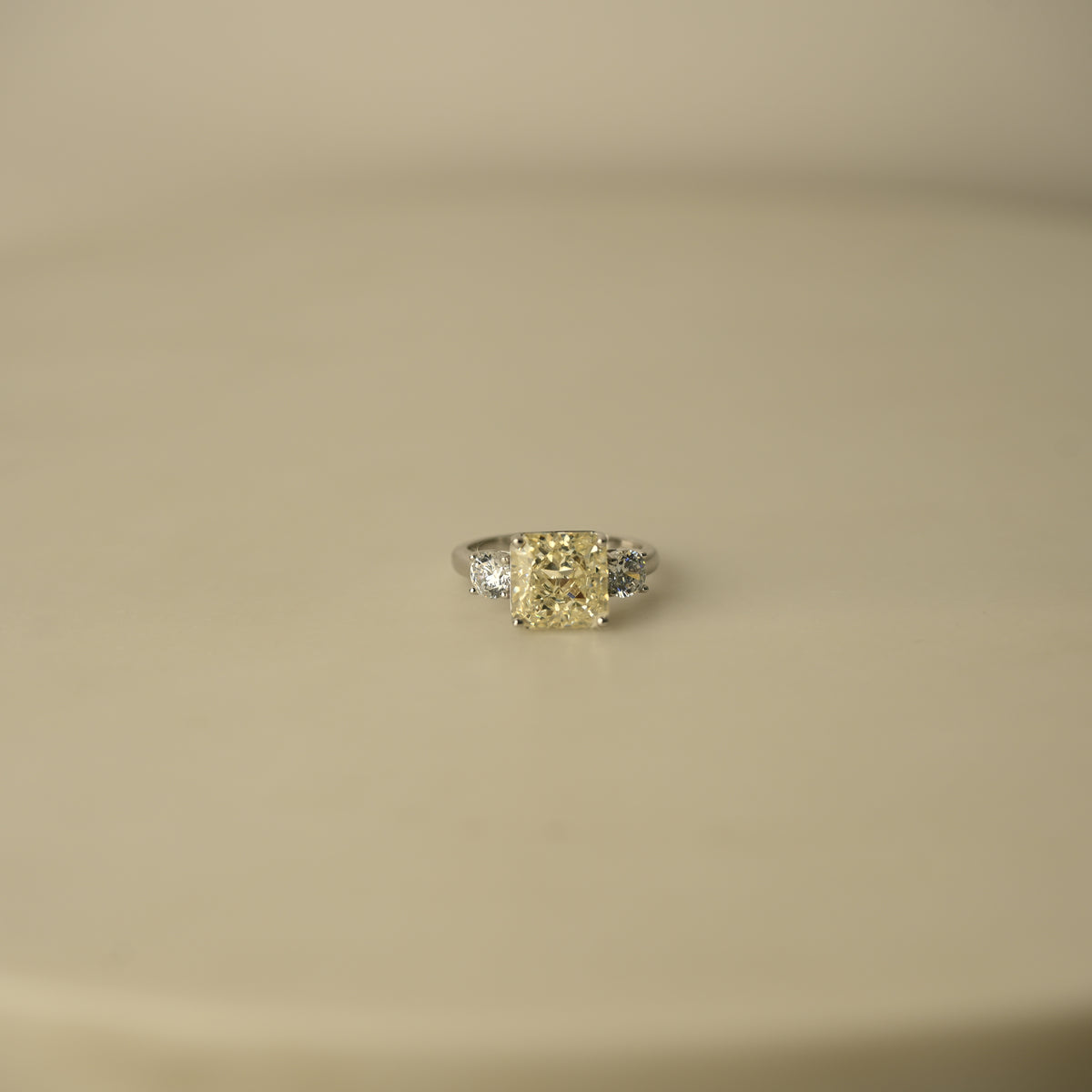 Cushion Cut Crystal Halo Ring