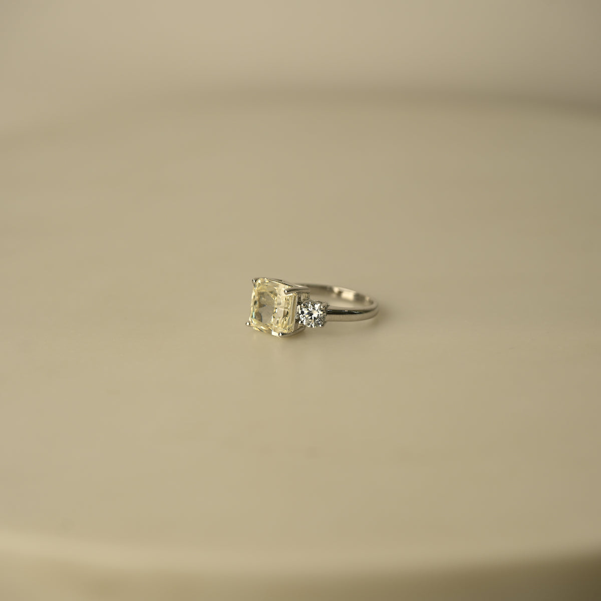 Cushion Cut Crystal Halo Ring