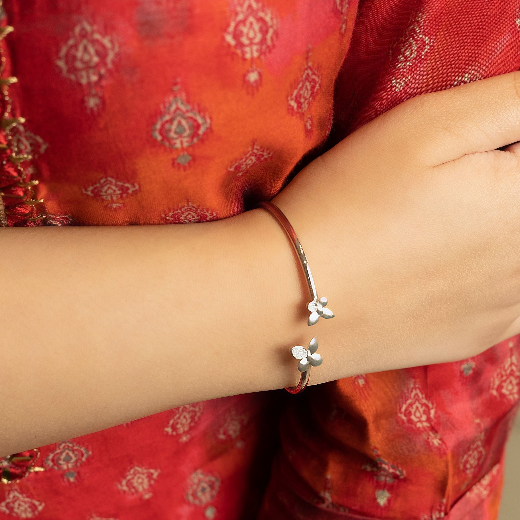 Delicate Bangle Along with  Butterfly at both corners silverhousebyrj