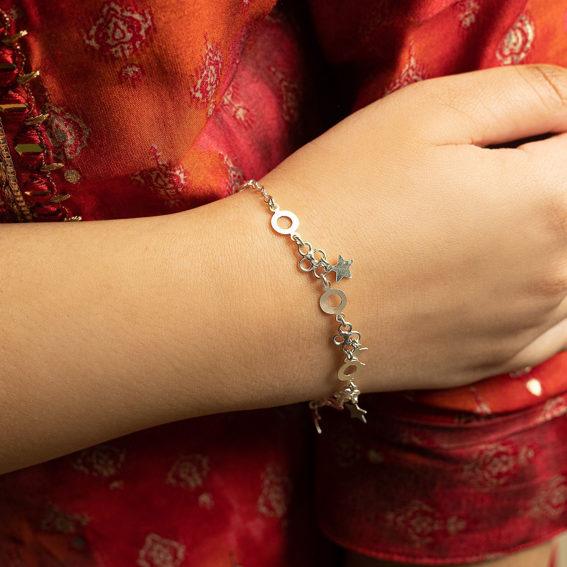 Elegant Bracelet with Hanging Moons and Stars silverhousebyrj