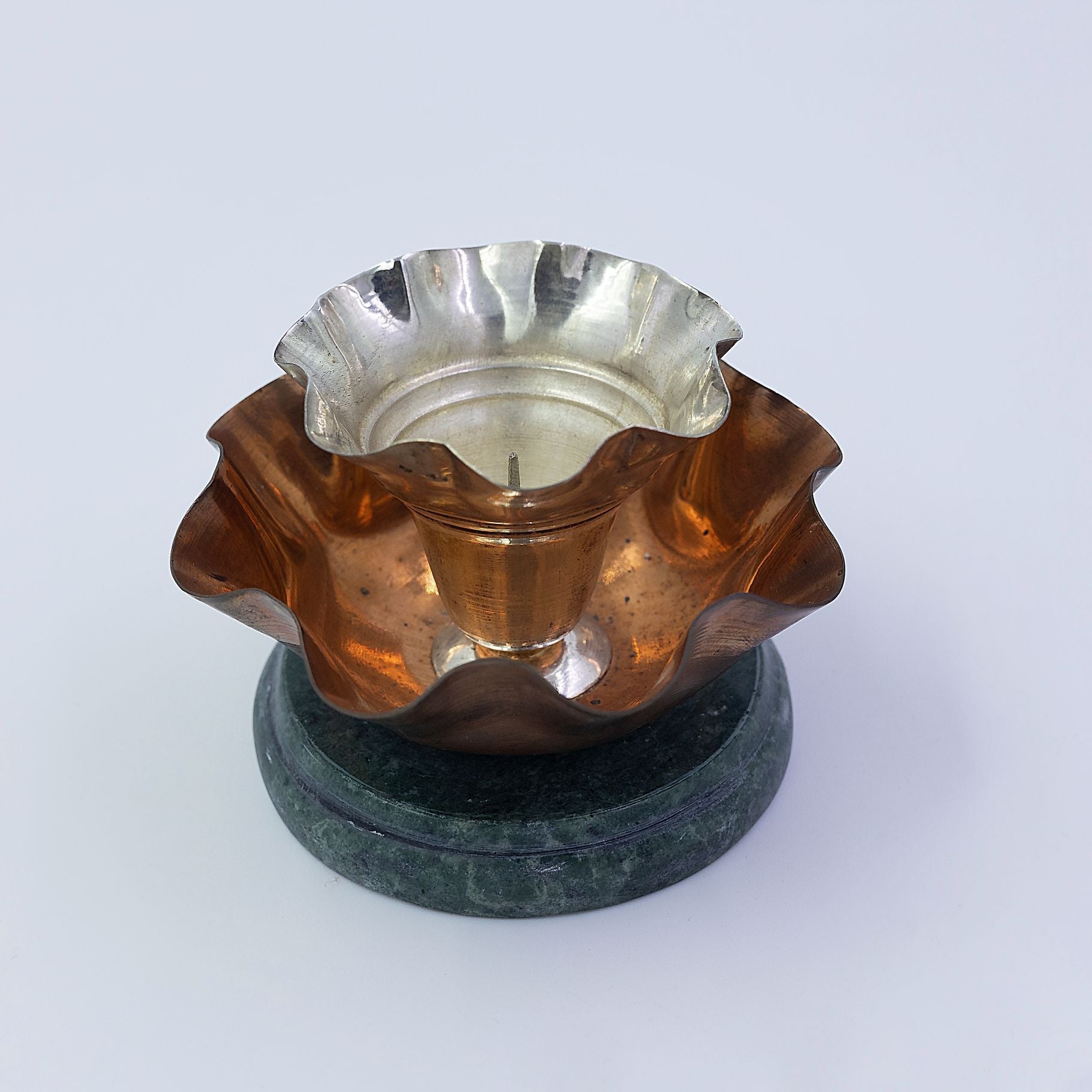 Exclusive Designer Diya With Stone Marble Base silverhousebyrj