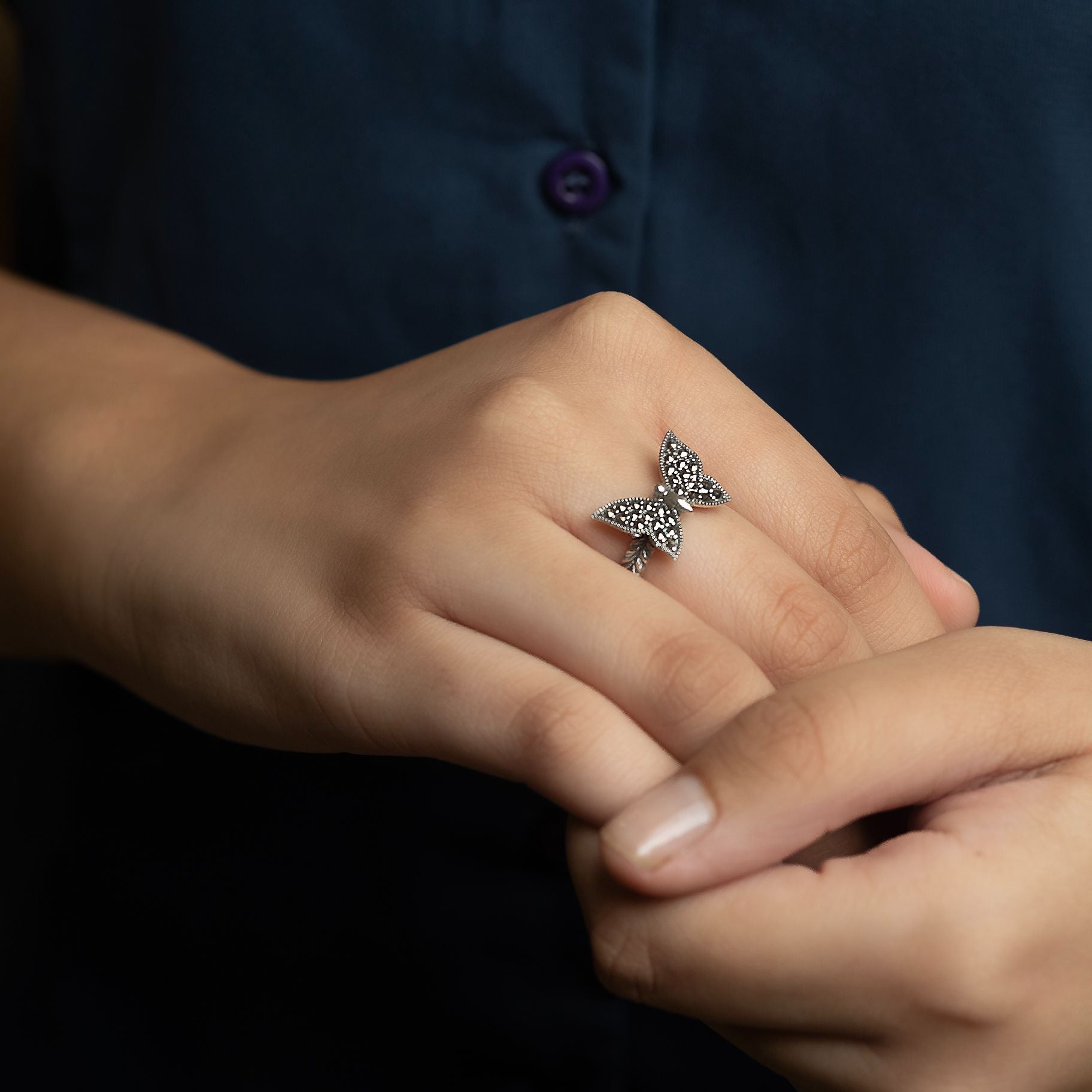 Exquisite Butterfly Ring silverhousebyrj