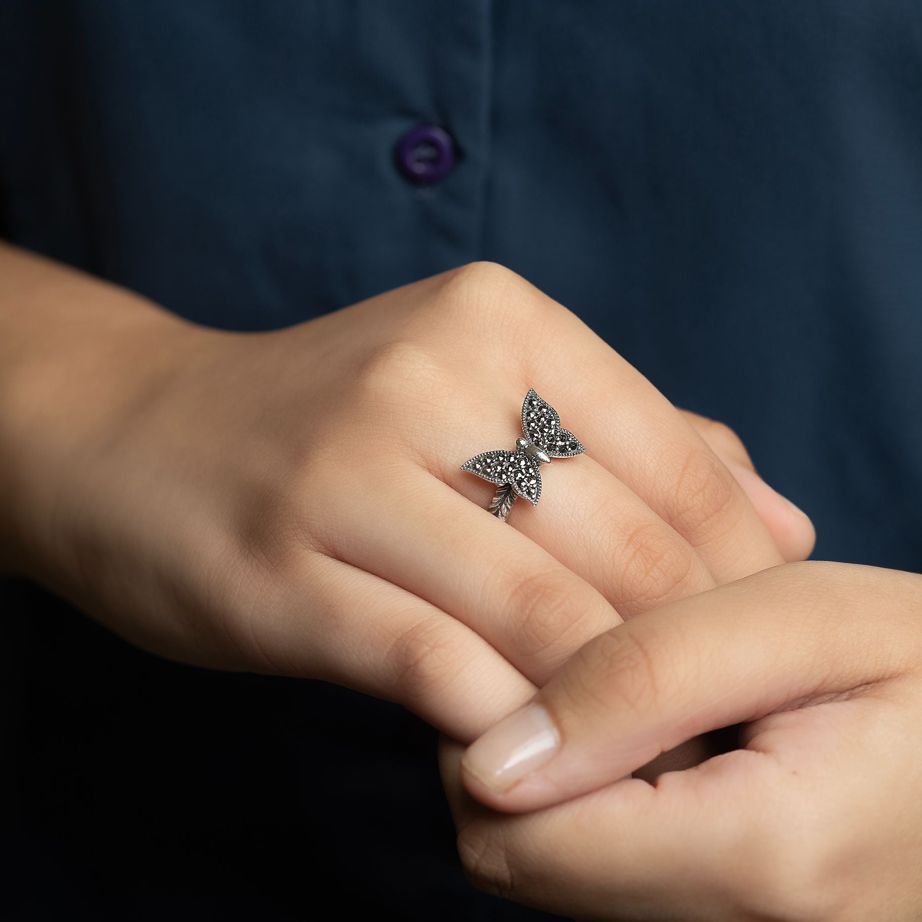 Exquisite Butterfly Ring silverhousebyrj