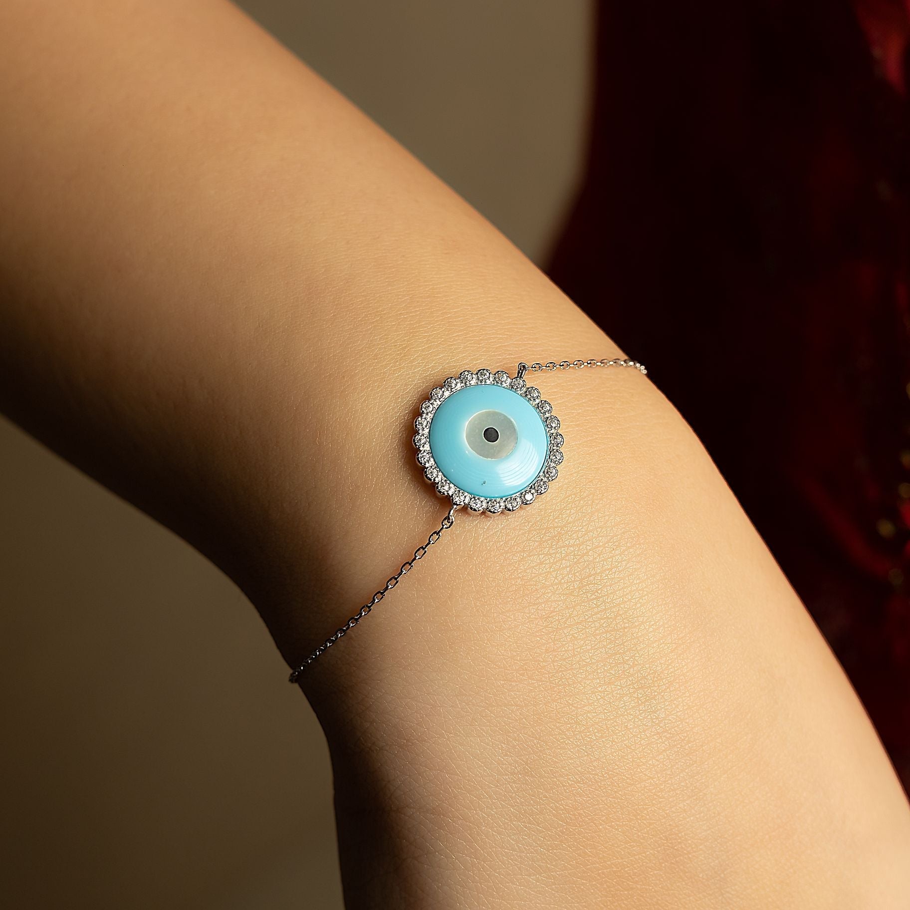 Fanciable Evil-eye Sleek Bracelet silverhousebyrj