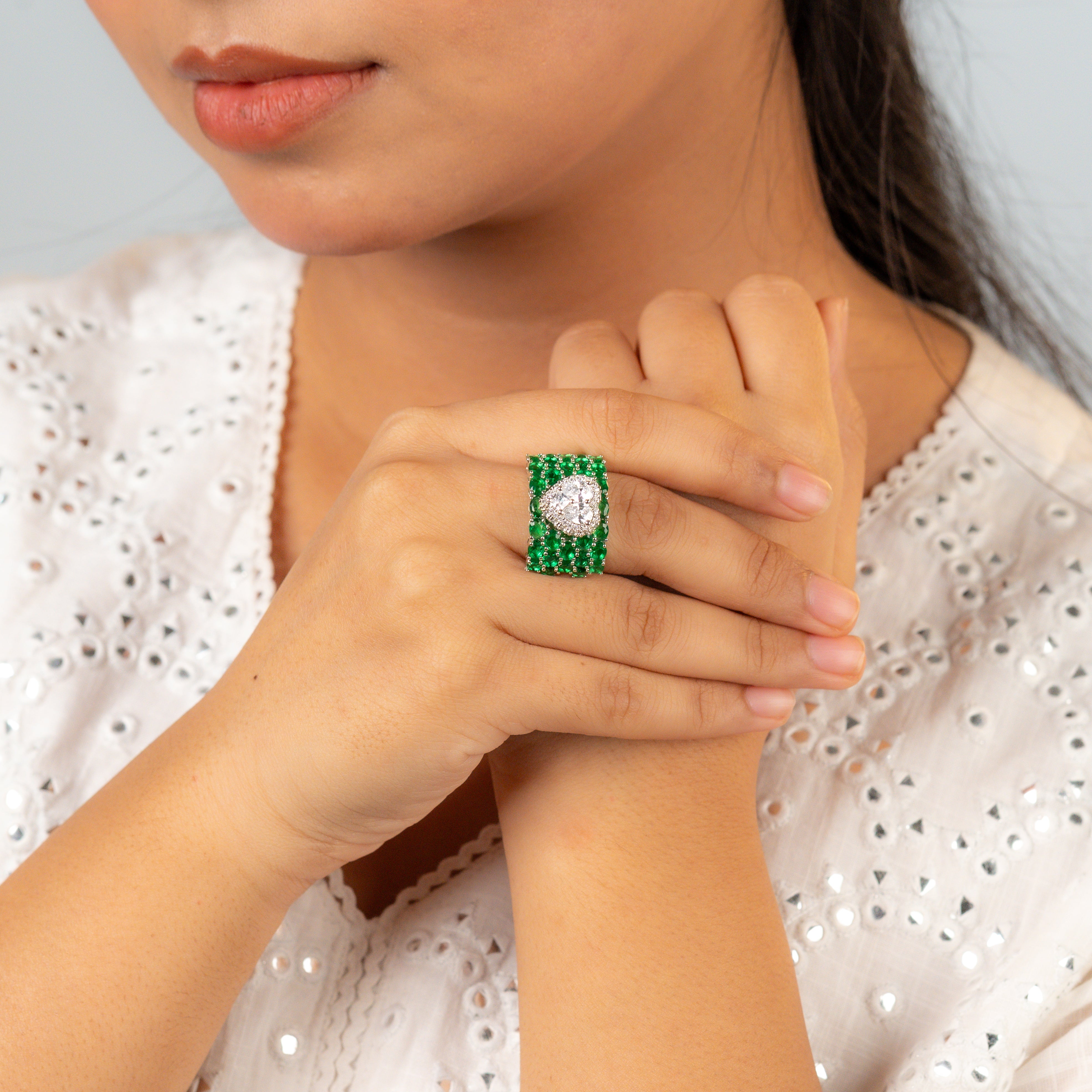 Imperial Emerald Crest Ring