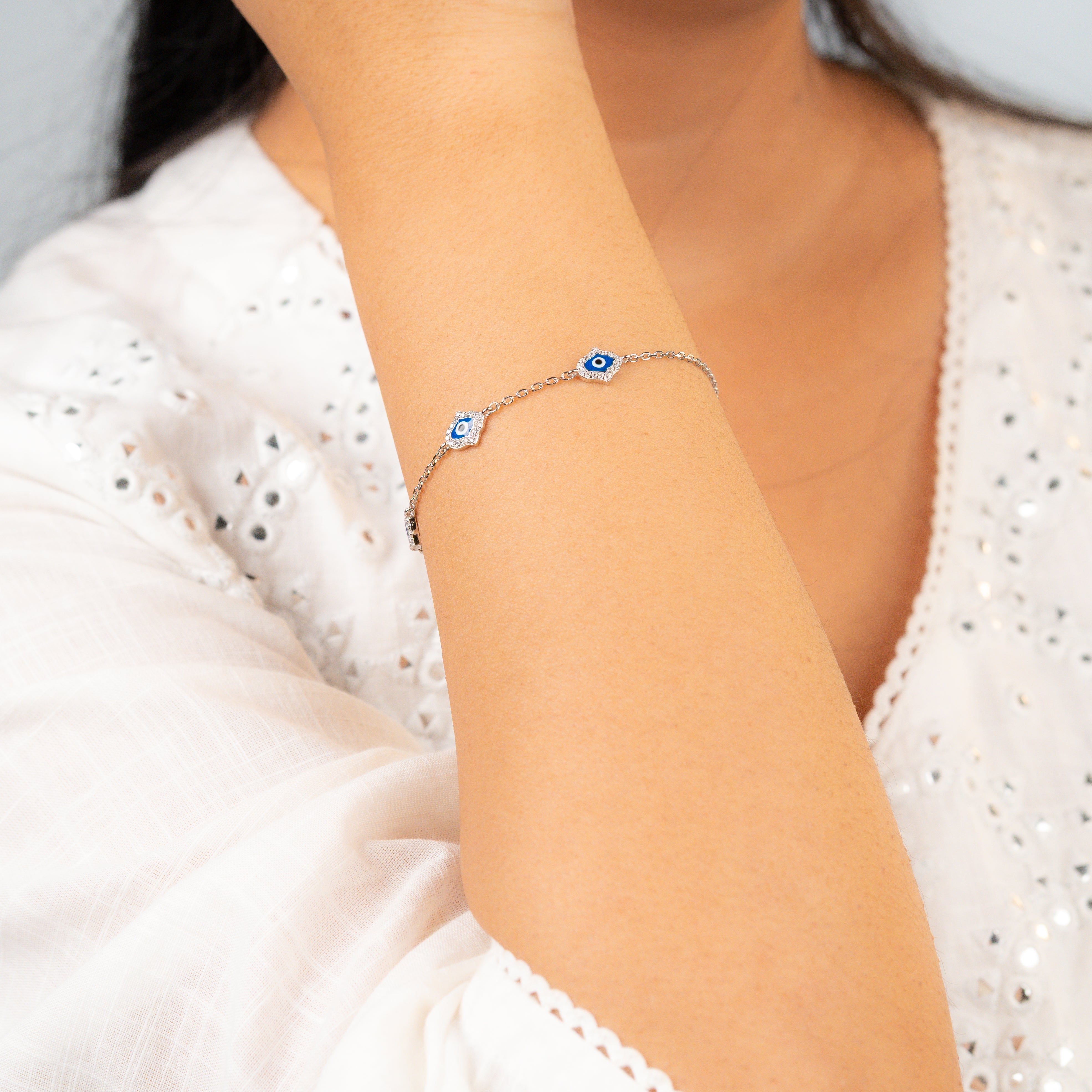 Sleek Evil-Eye Bracelet