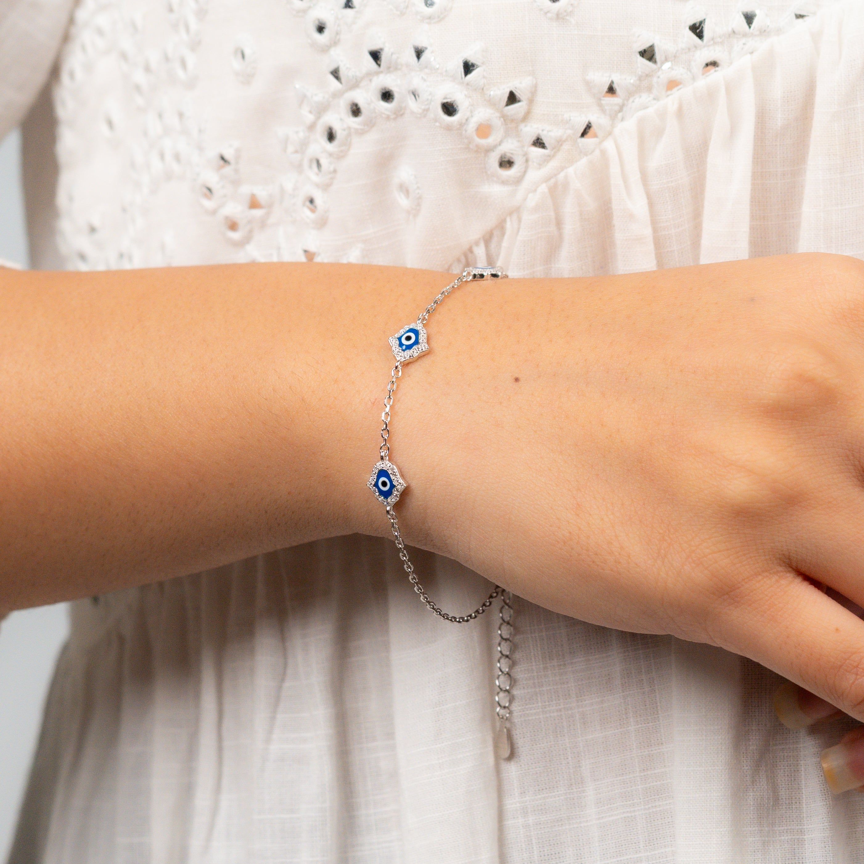 Sleek Evil-Eye Bracelet