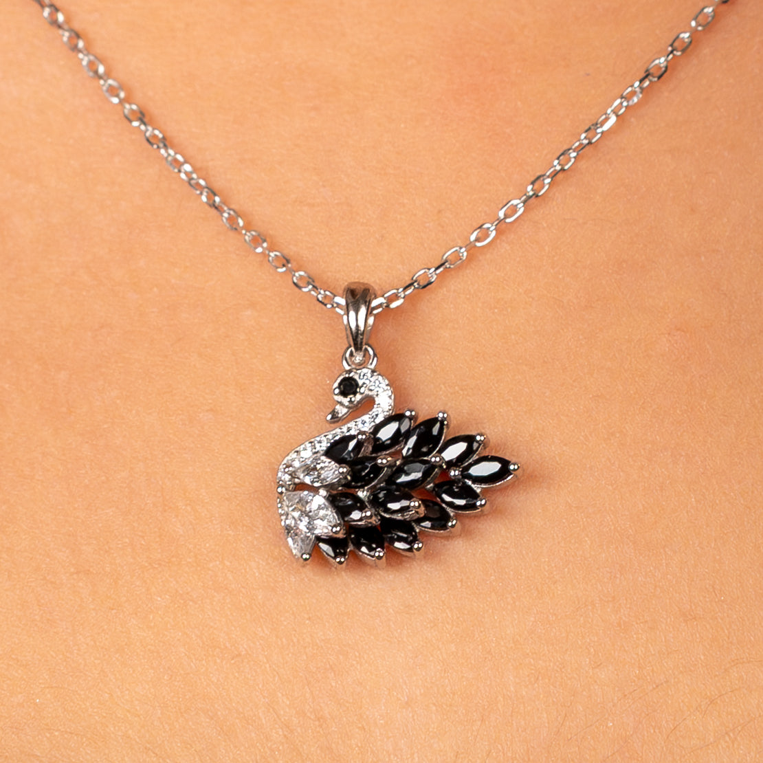 Noir Swan Necklace