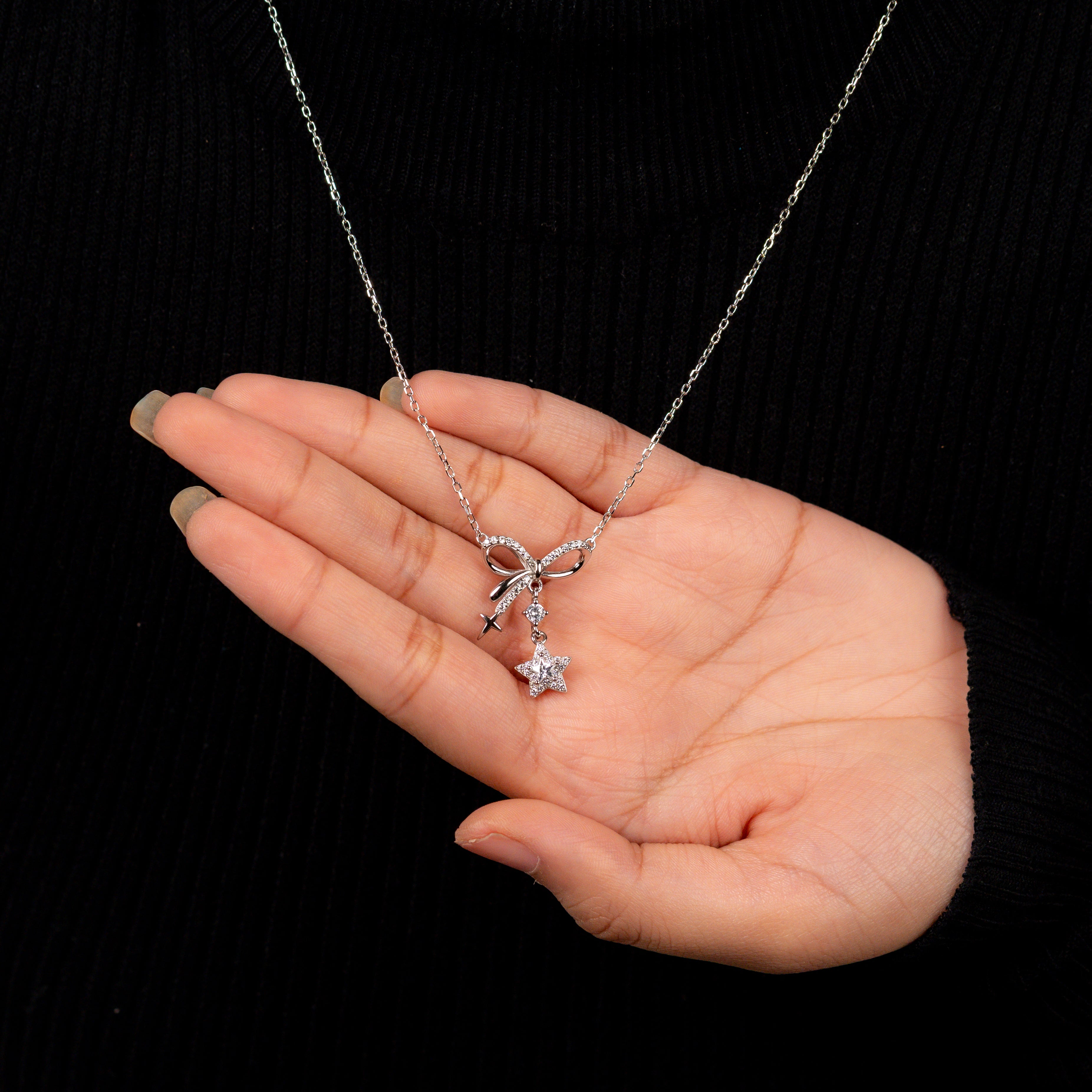 Celestial Bow Silver Pendant