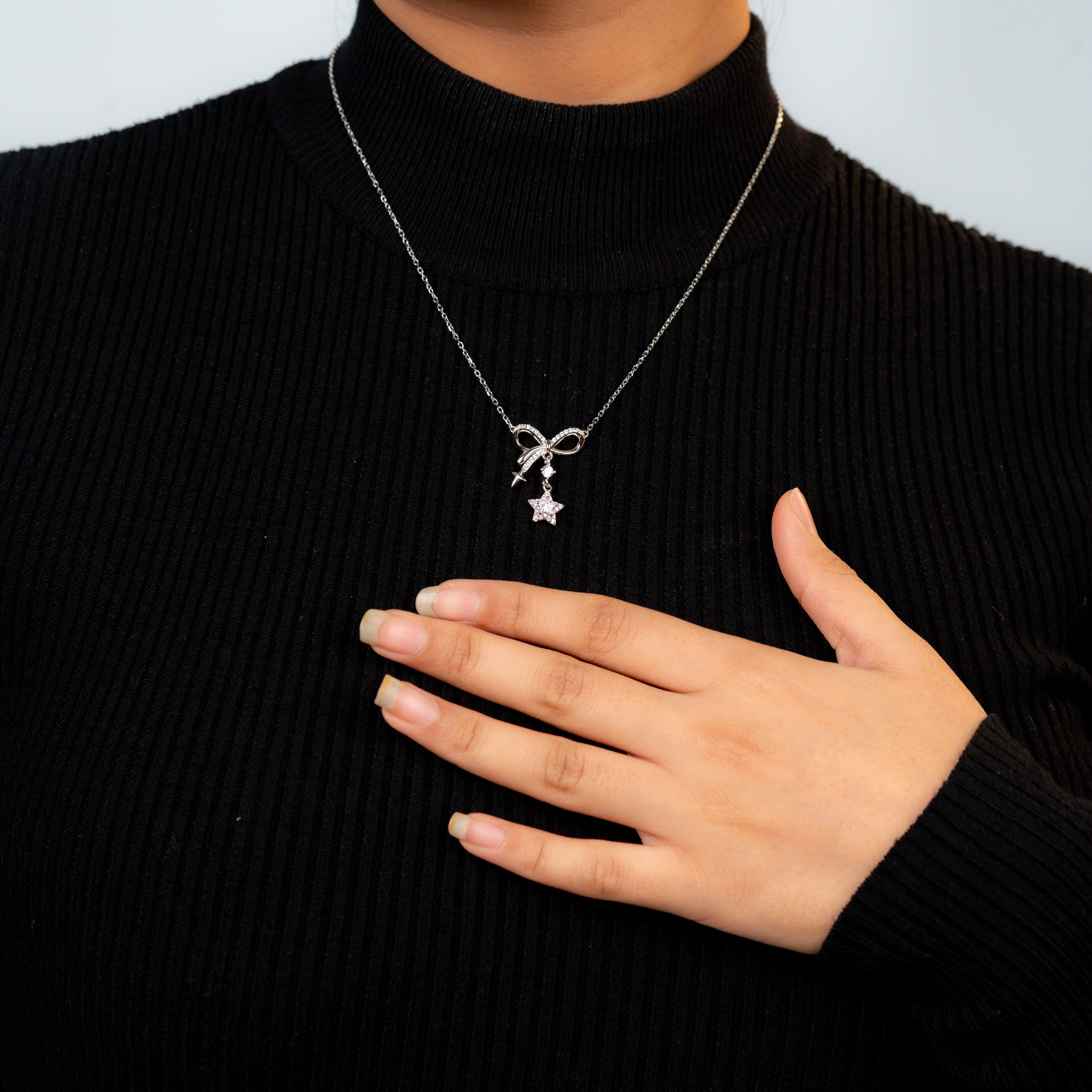 Celestial Bow Silver Pendant