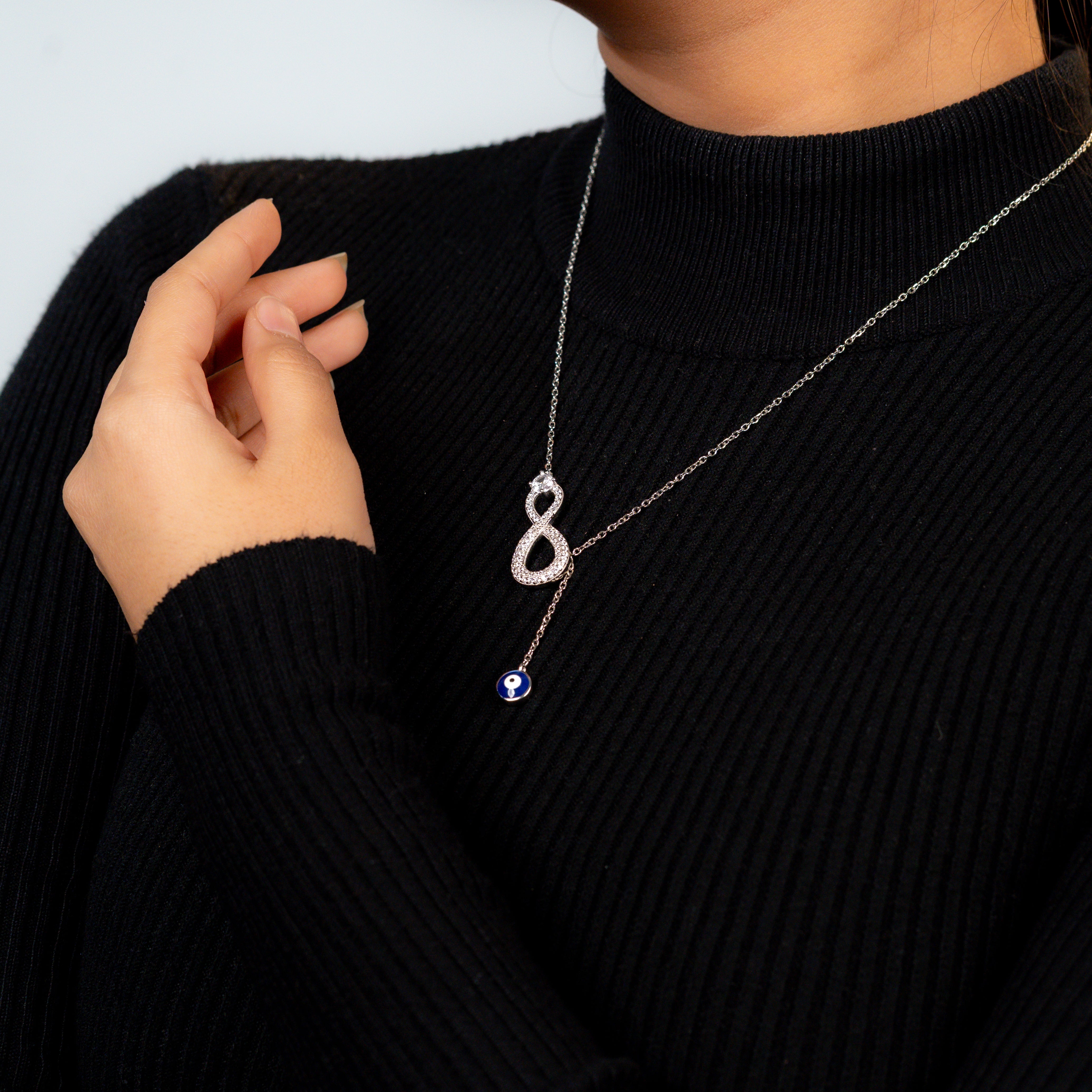 Infinity Evil Eye Necklace