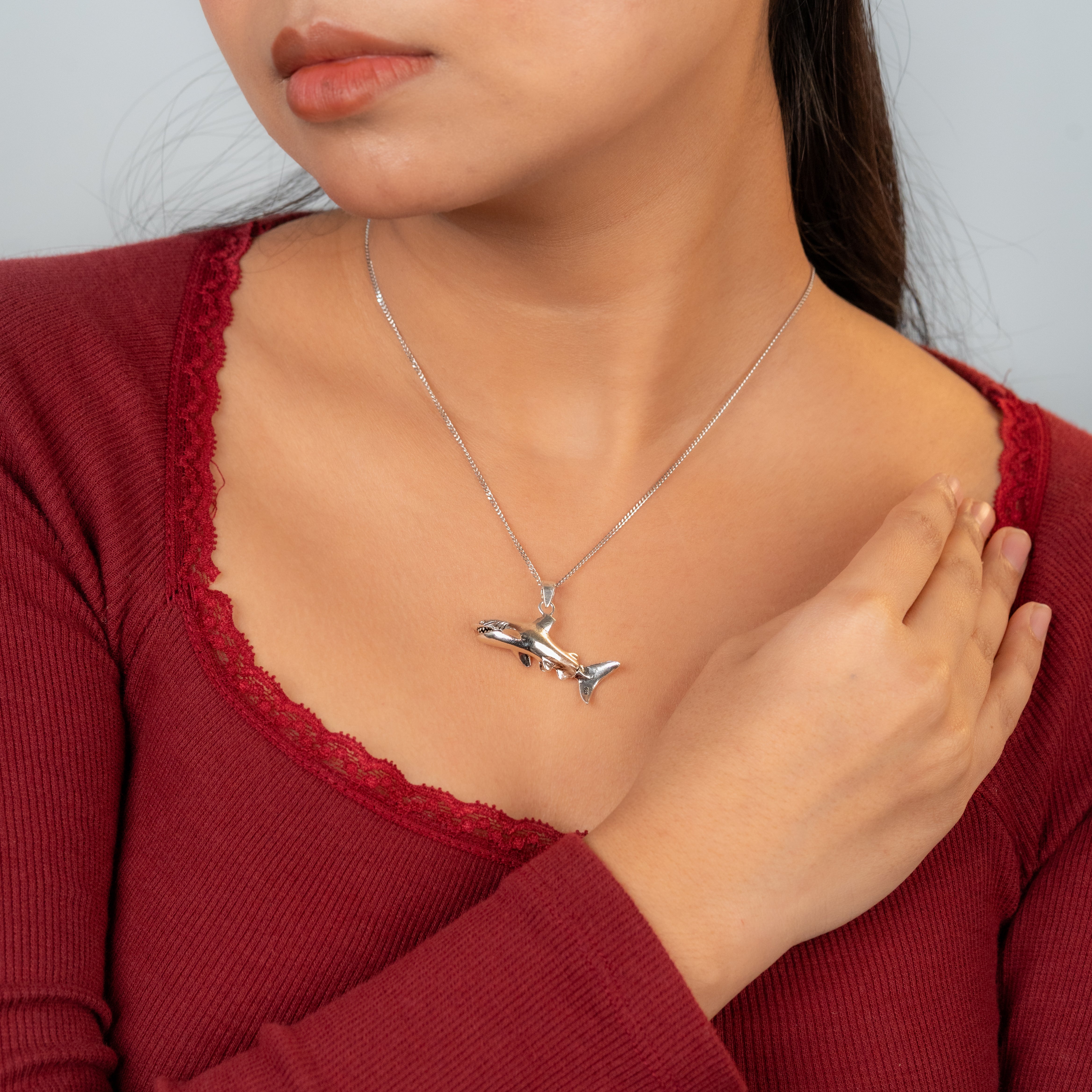 Apex Shark Silver Pendant