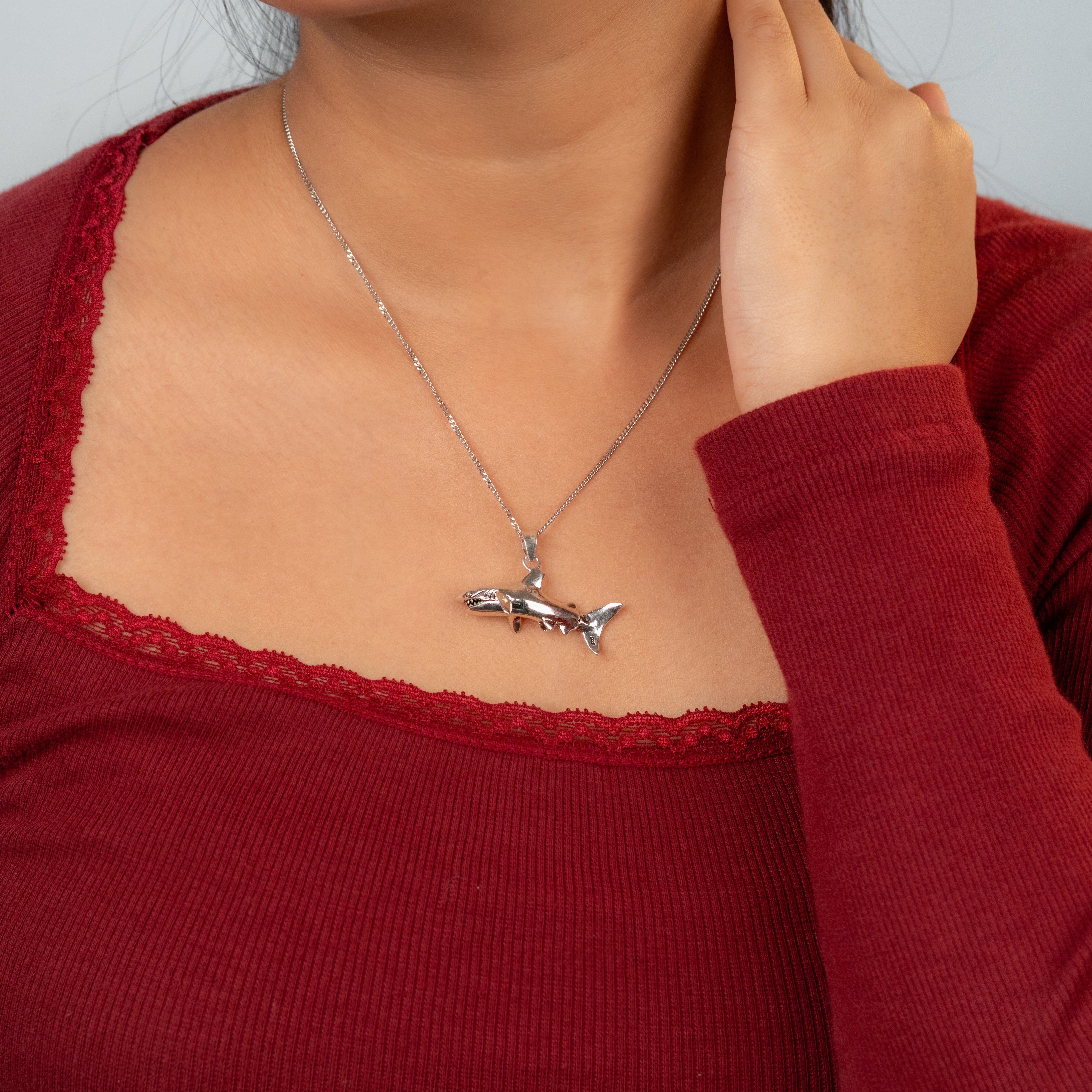 Apex Shark Silver Pendant