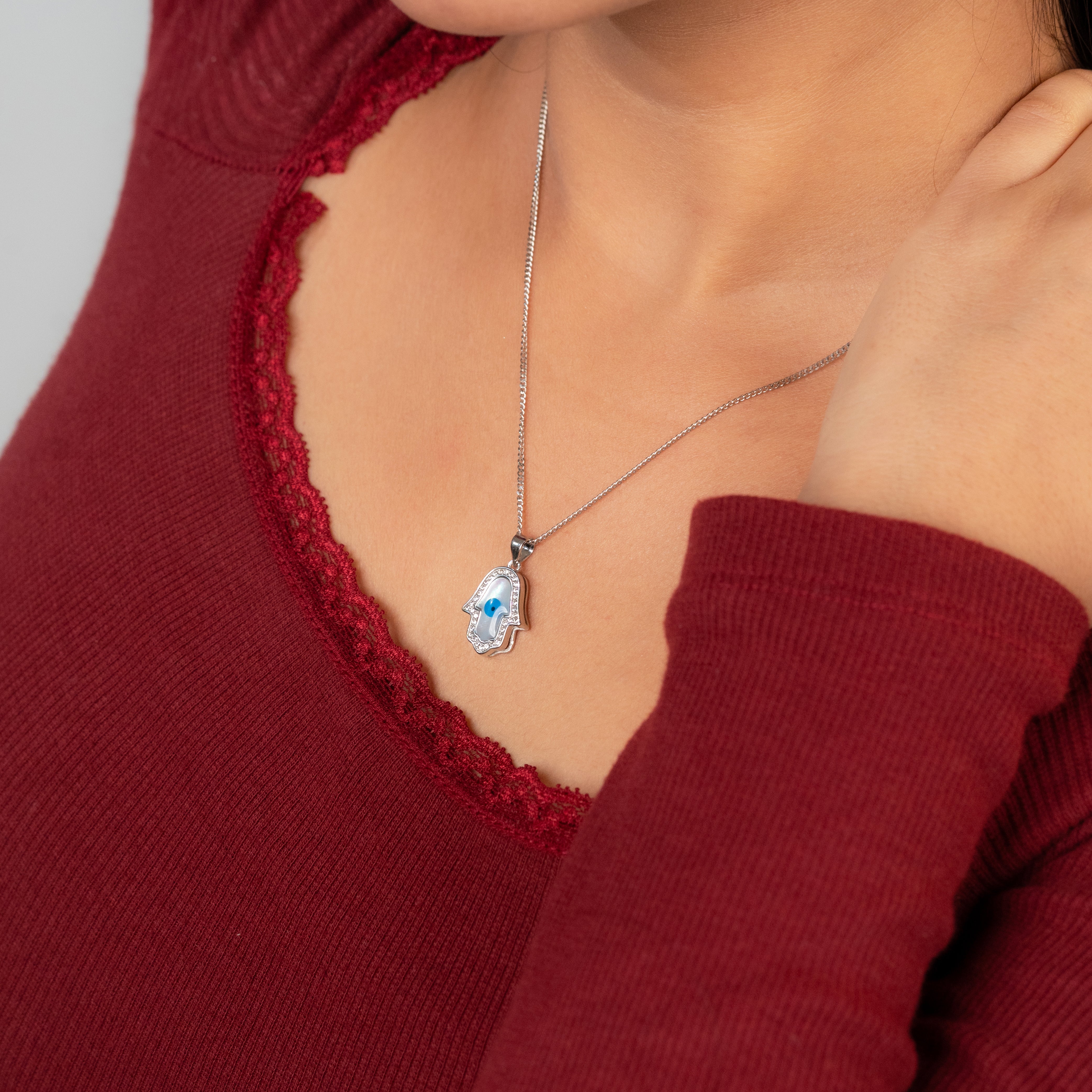 Blessed Palm Silver Pendant