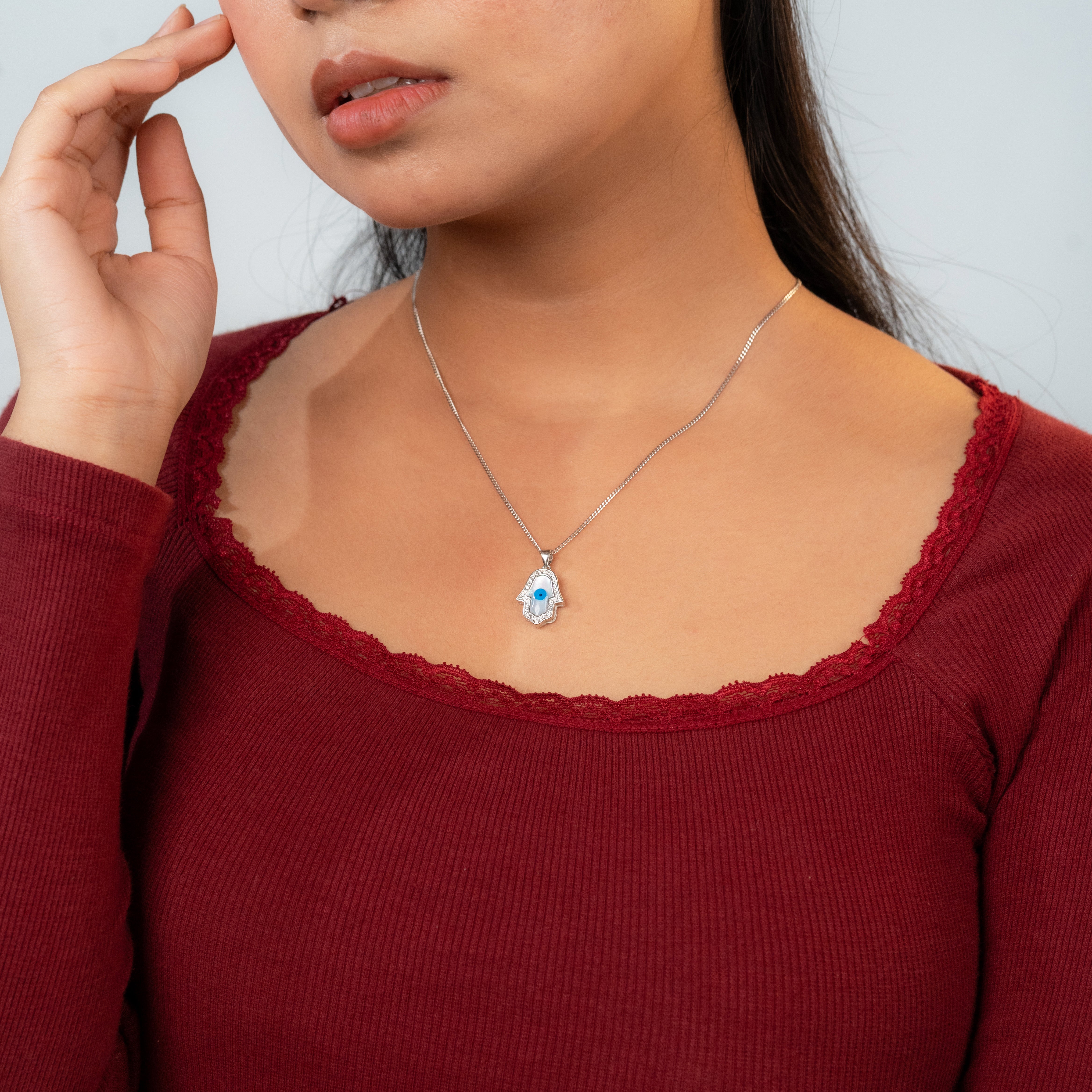 Blessed Palm Silver Pendant