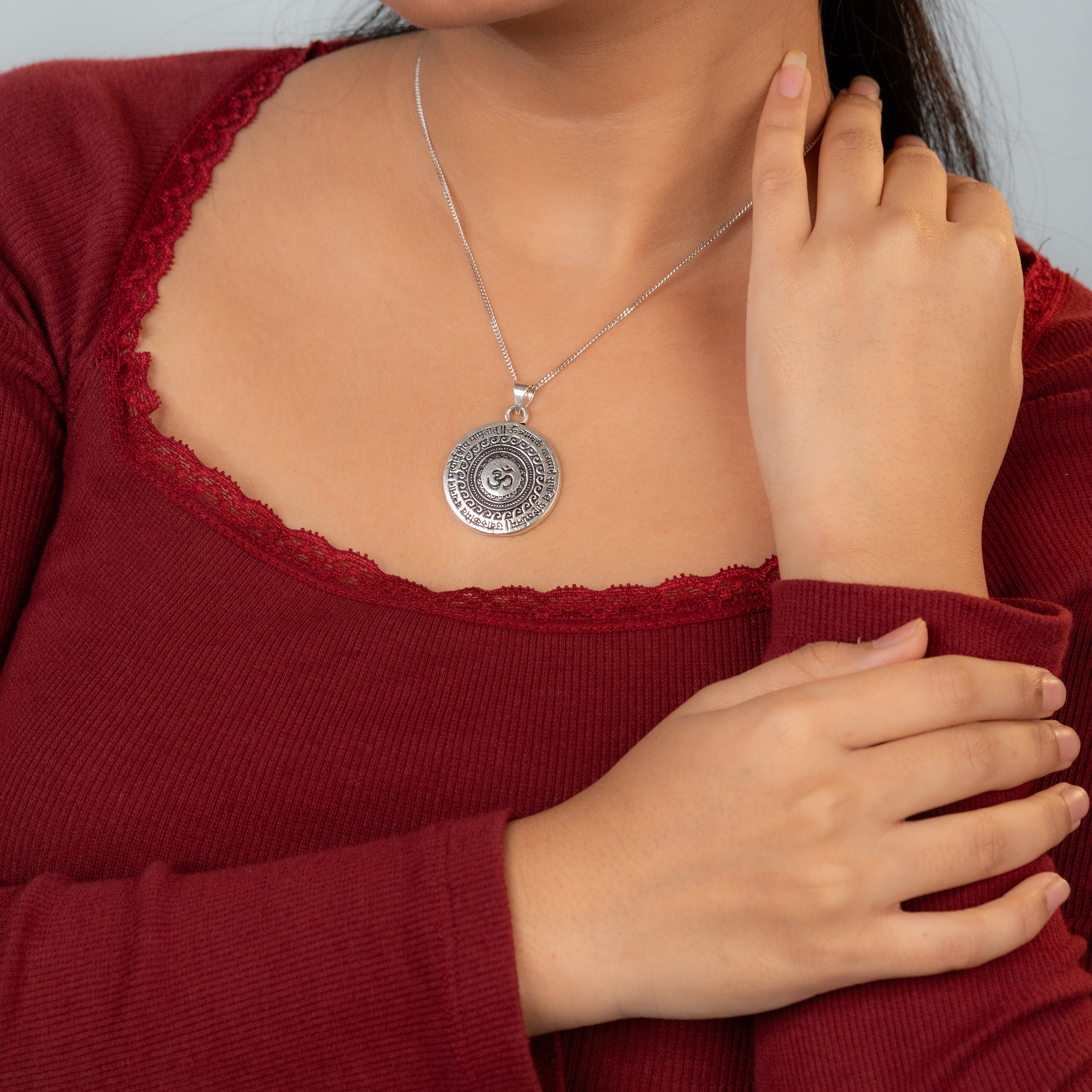 Om Silver Pendant
