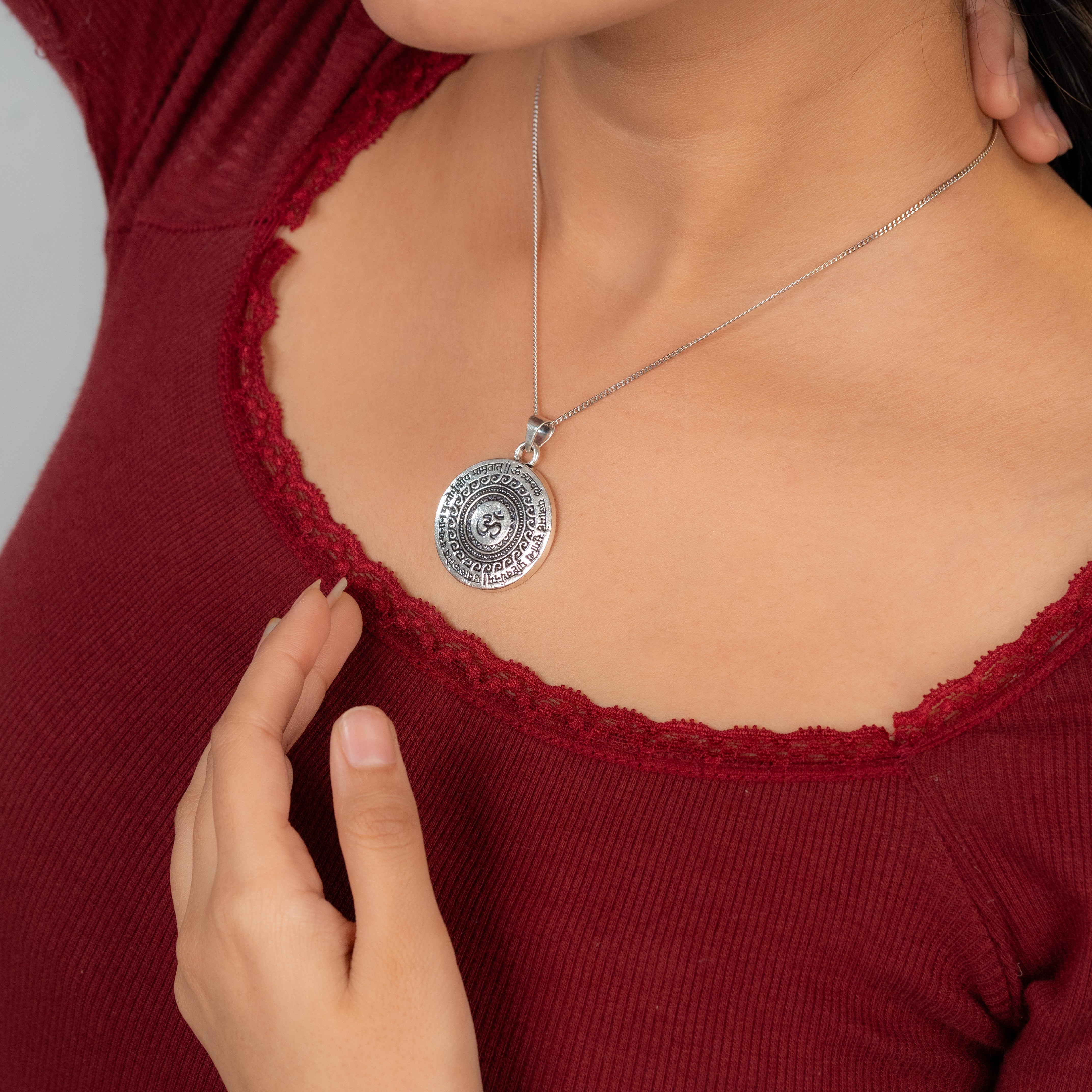 Om Silver Pendant