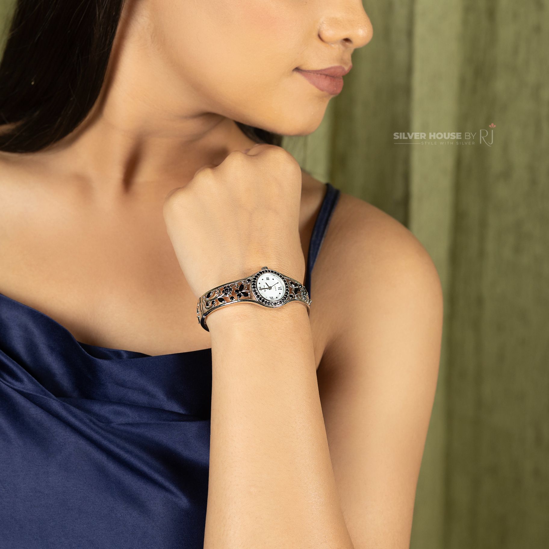 Buy The Shopoholic Analog Black Dial Combo of Mahadev Watch and Rudraksha  Shiv Trishul Damroo Designer Om Kada for Men and Boys(BRM-Silver) at  Amazon.in