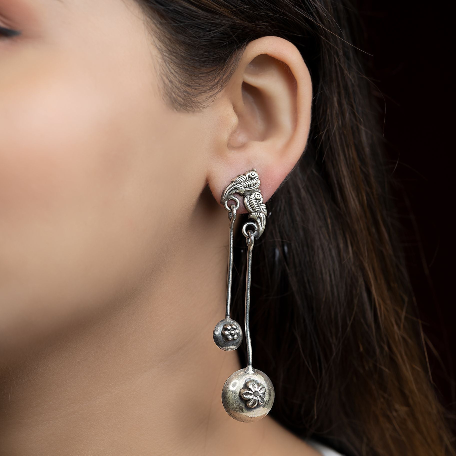 Pendulum Shaped Dangler Earrings silverhousebyrj