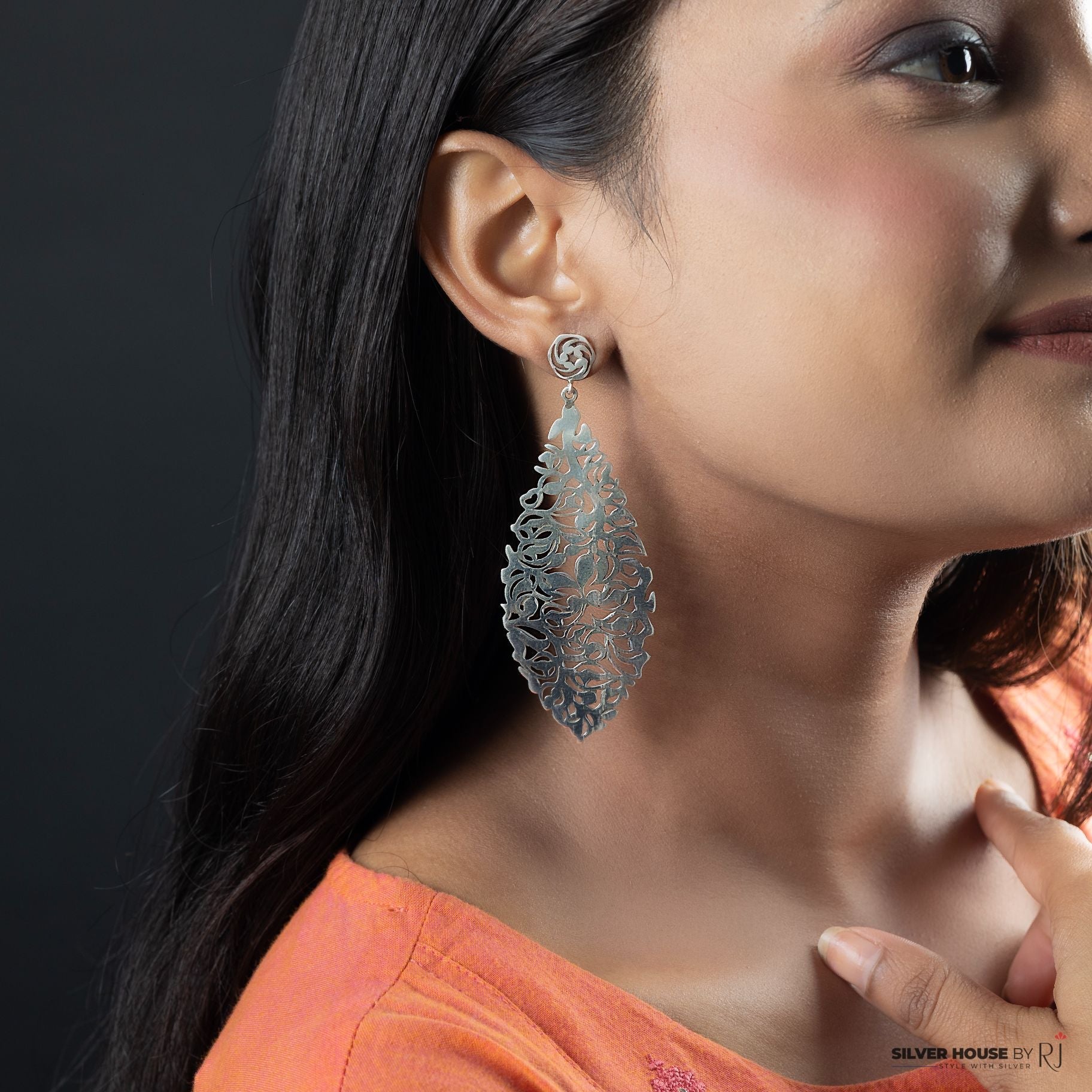 Petal Shape Jali Earring silverhousebyrj