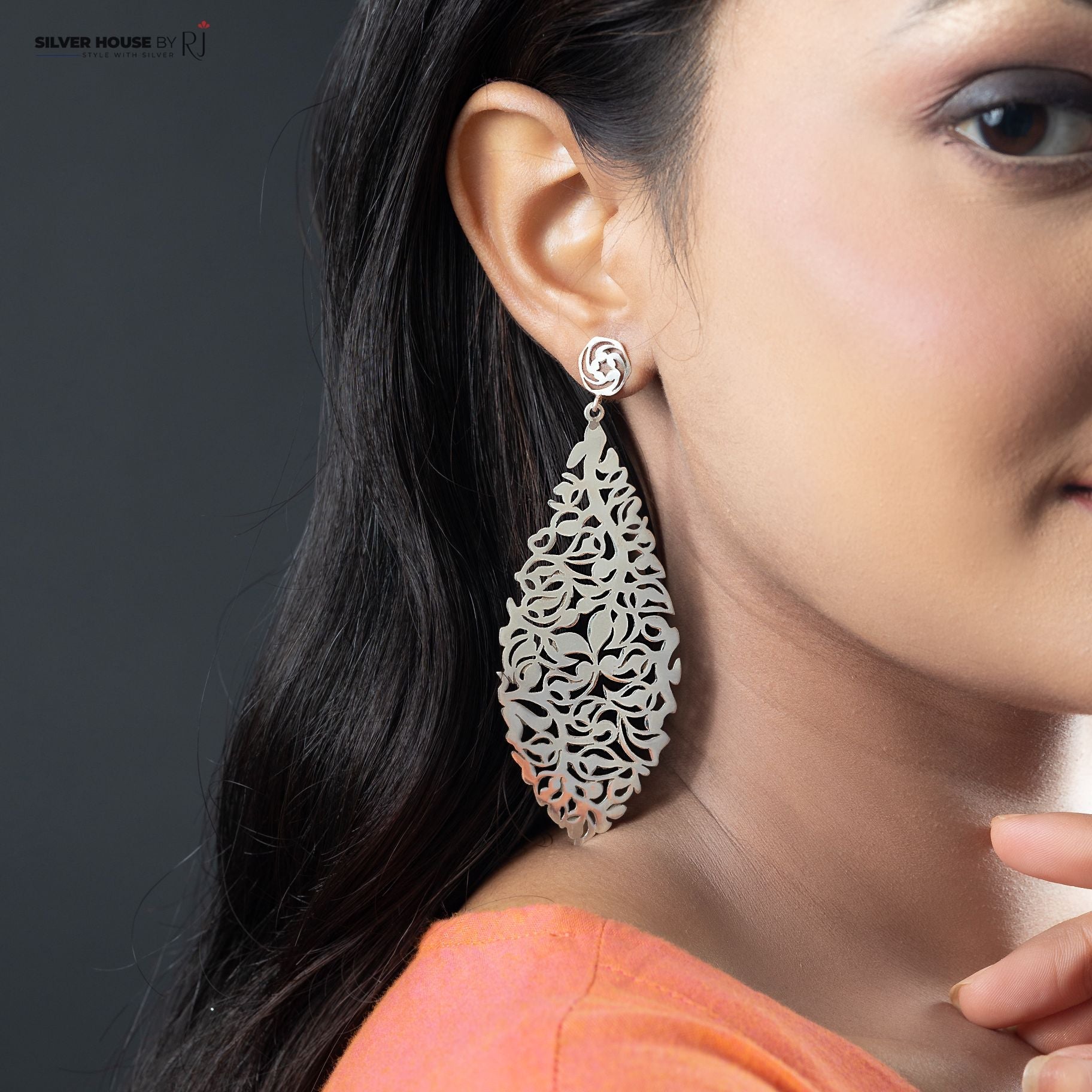 Petal Shape Jali Earring silverhousebyrj