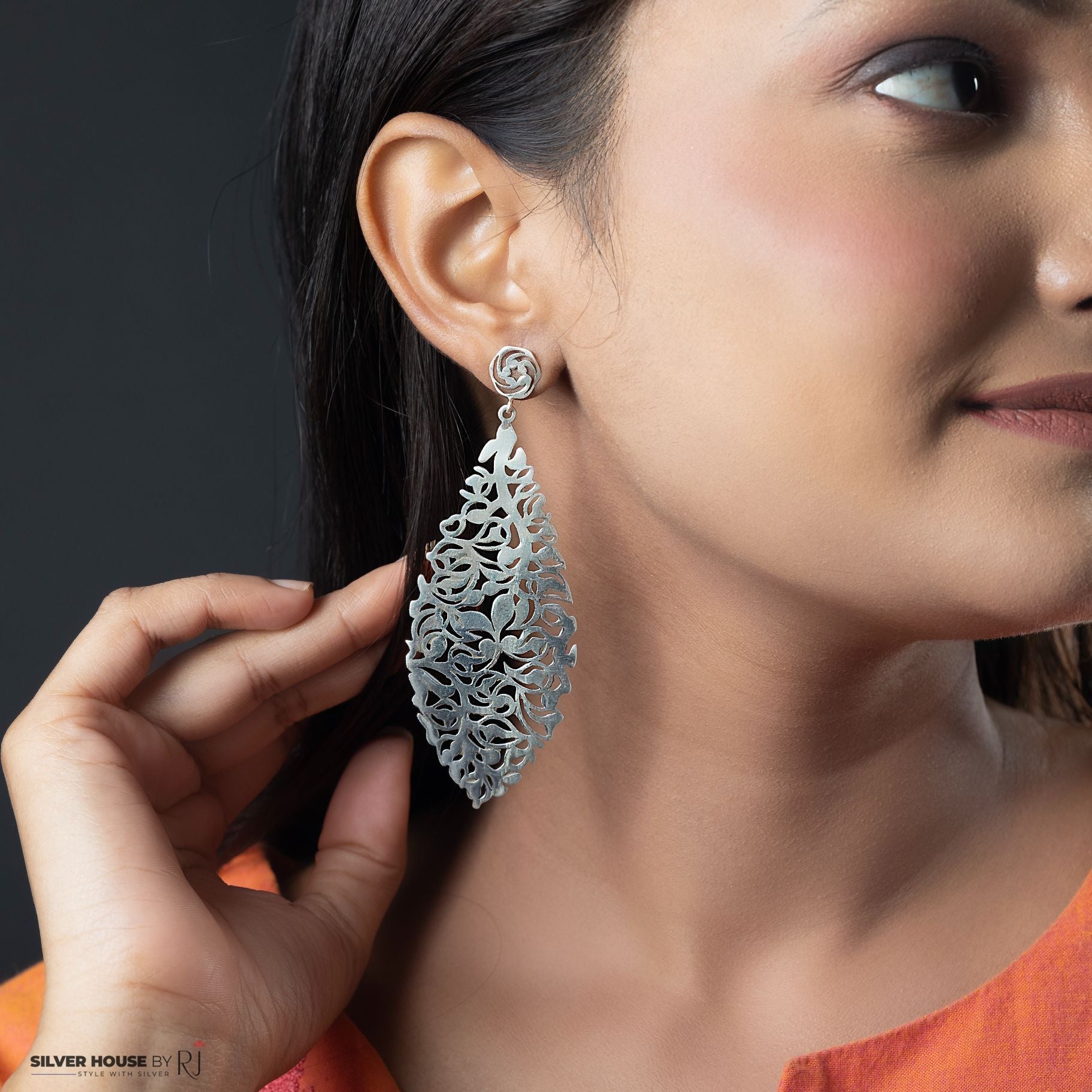 Petal Shape Jali Earring silverhousebyrj